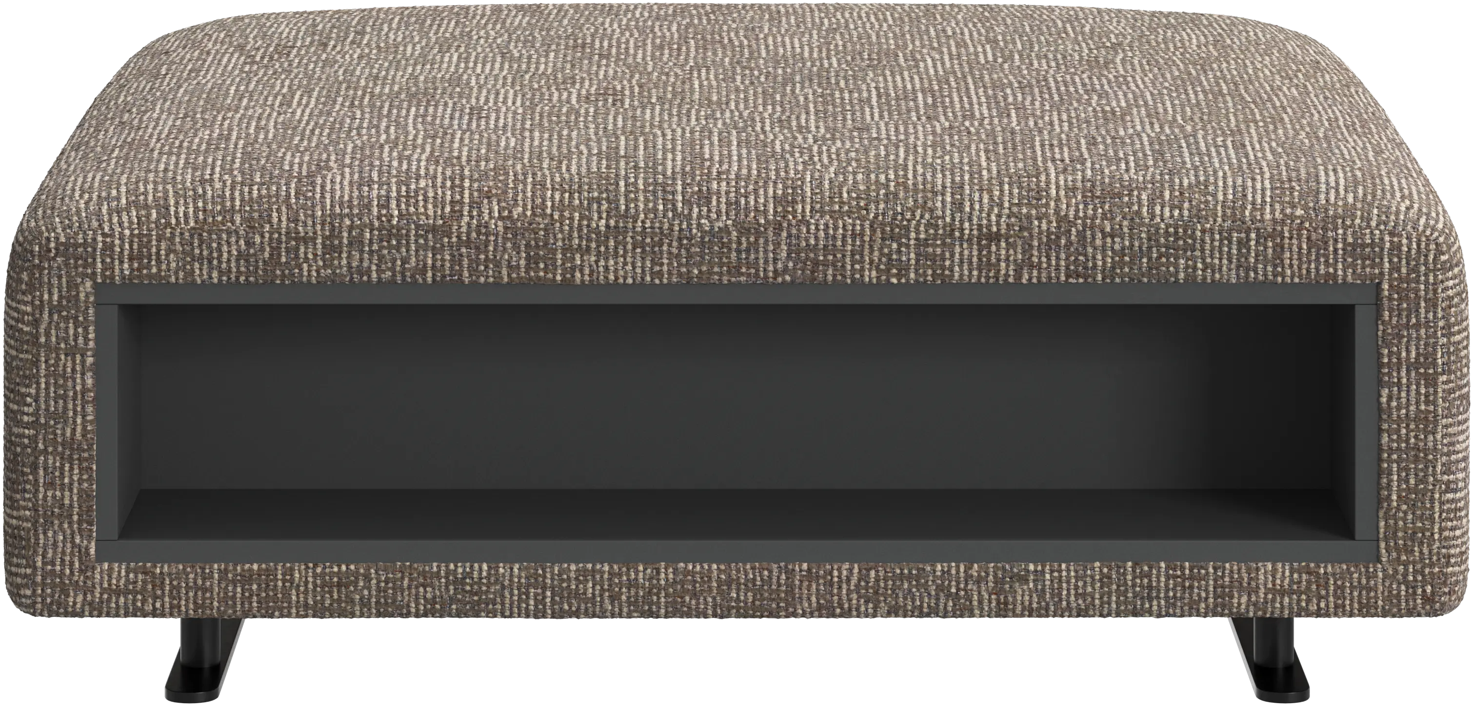 Hampton footstool with storage left and right sides