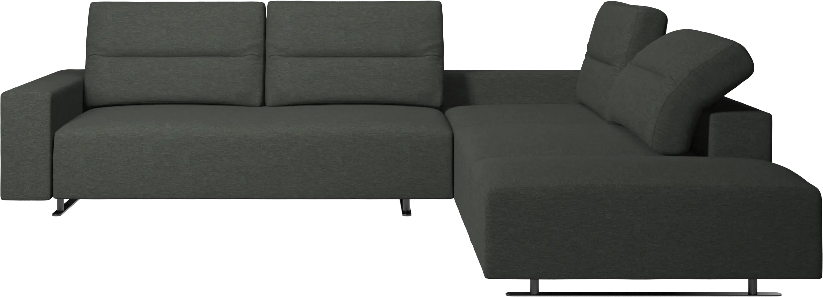 Hampton corner sofa with adjustable back and lounging unit