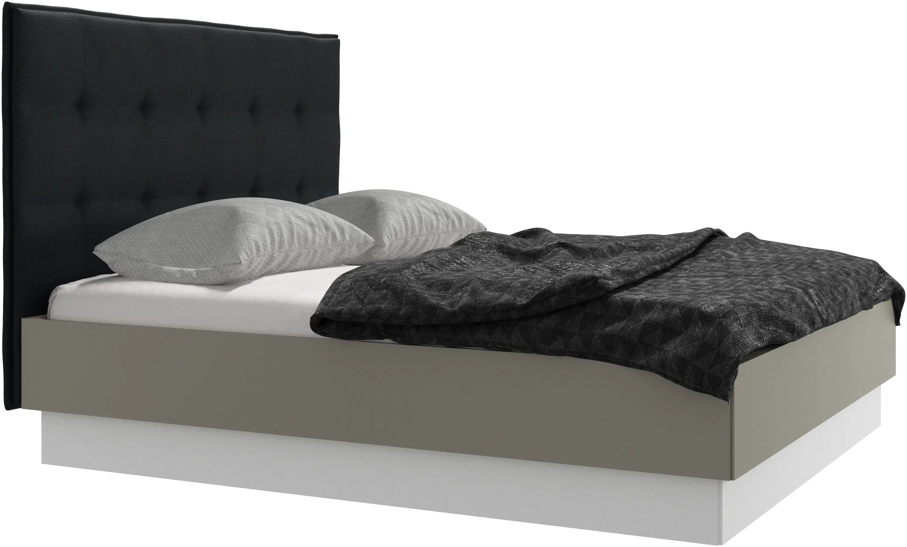 Cama con canapé Lugano, estructura elevable y tablado, no incluye colchón