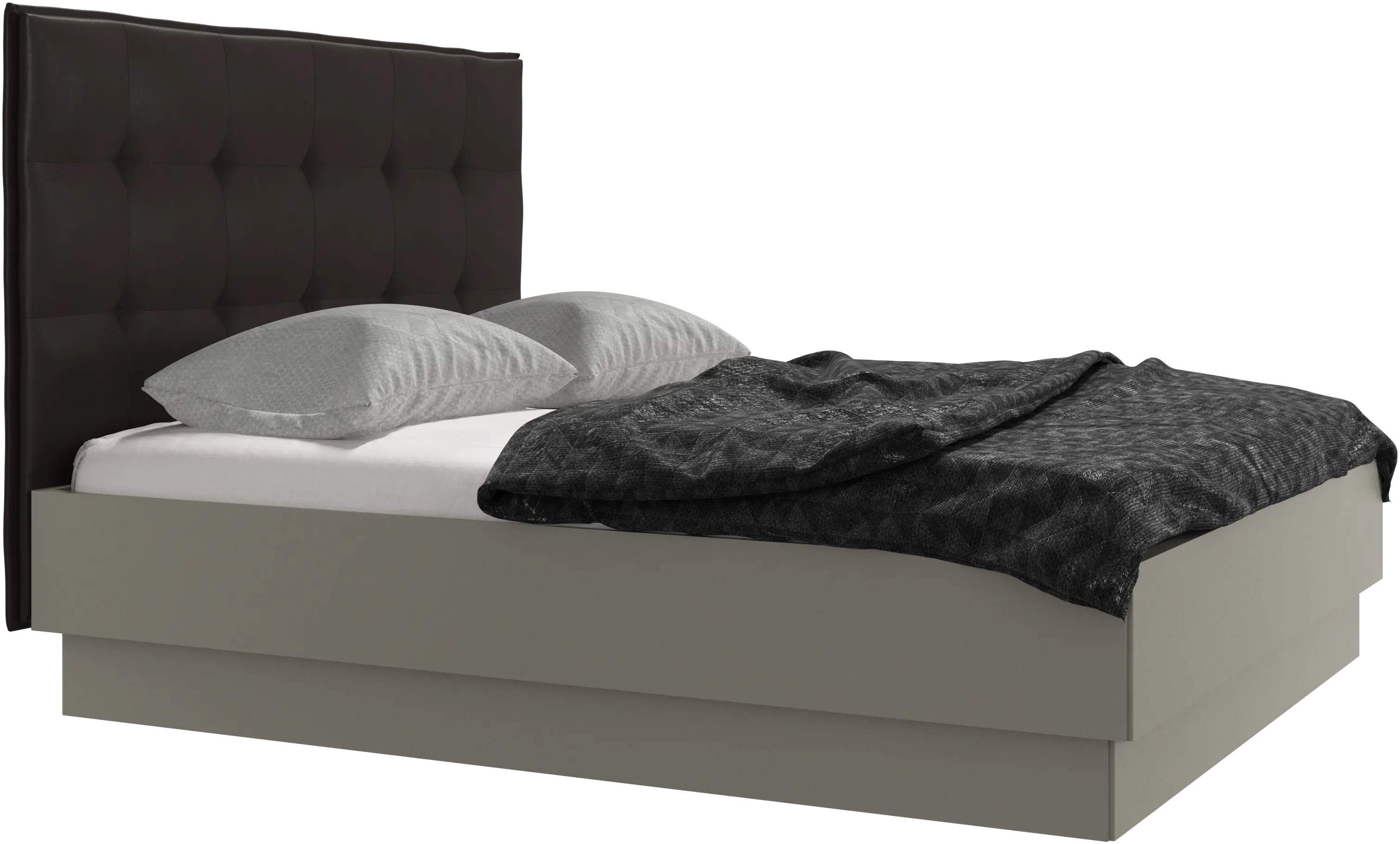 Lugano storage bed with lift-up frame and slats, excl. mattress