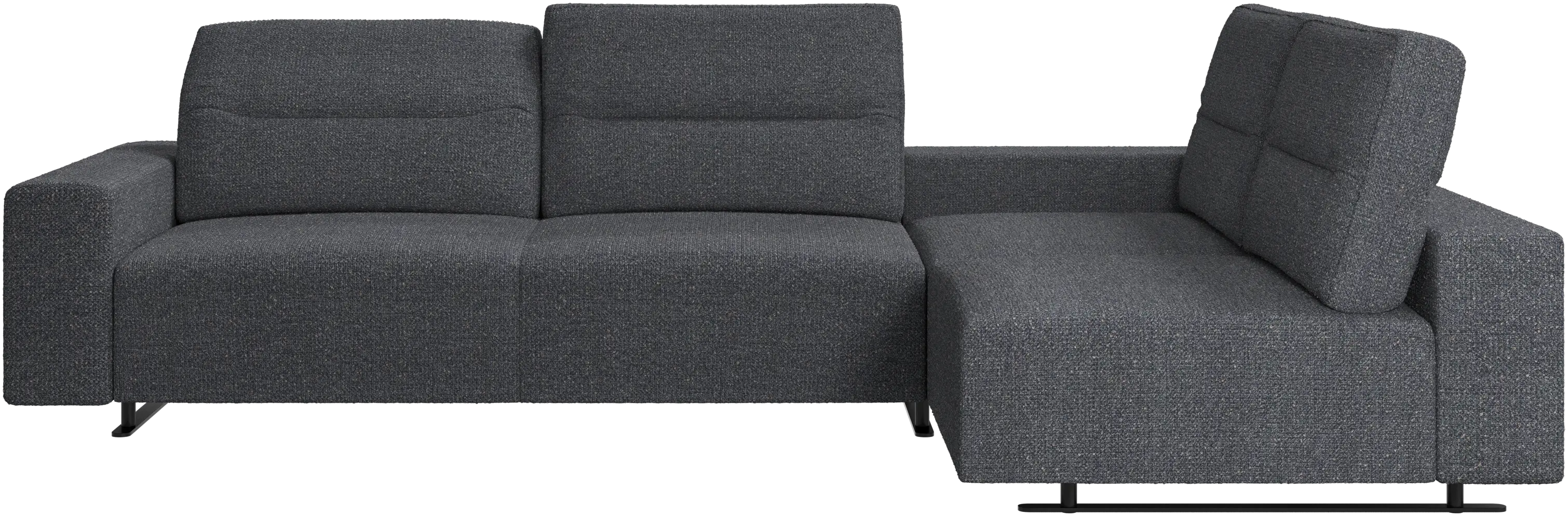 Hampton corner sofa with adjustable back and storage on left side