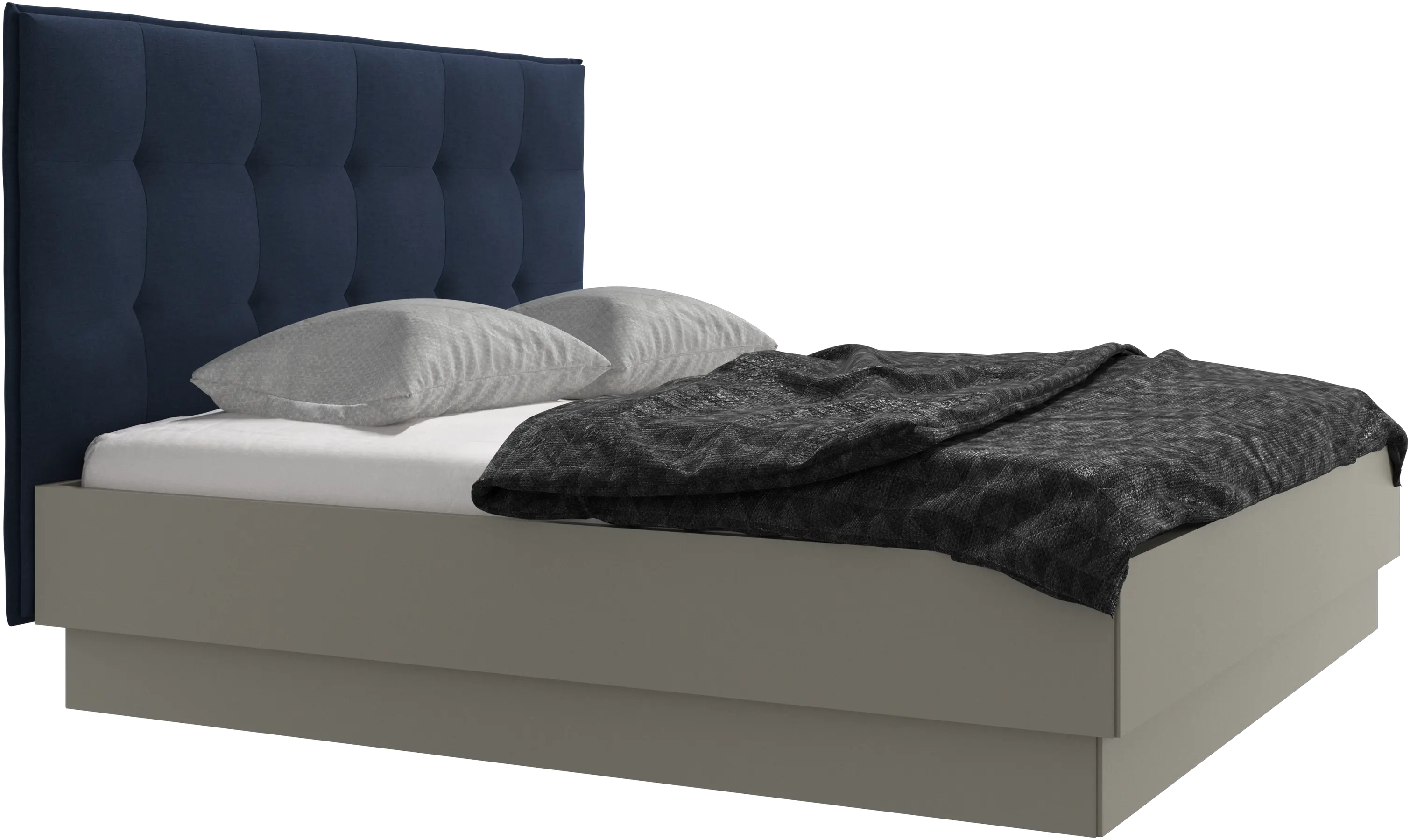 Lugano storage bed with lift-up frame and slats, excl. mattress