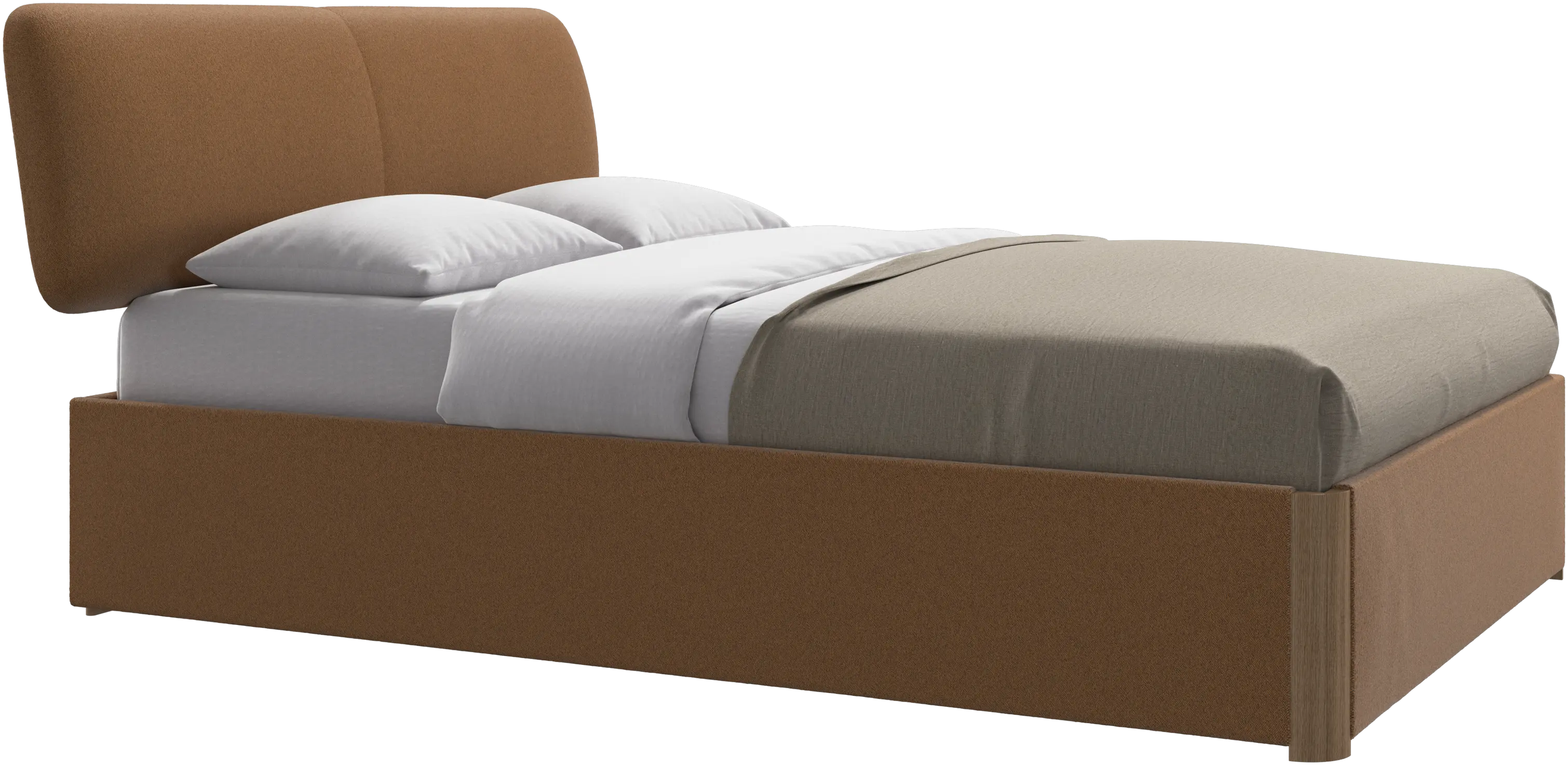 Element bed, bed-mounted headboard, with slats, excl. mattress