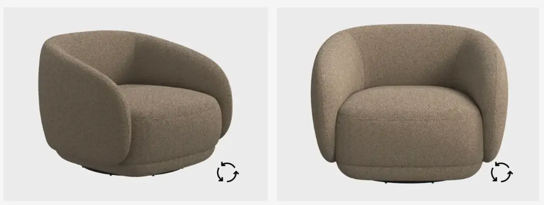 Armchairs BOLZANO ARMCHAIR WITH SWIVEL FUNCTION - OKS 09. AVAILABLE AT KINGSTON STORE. 40% OFF.