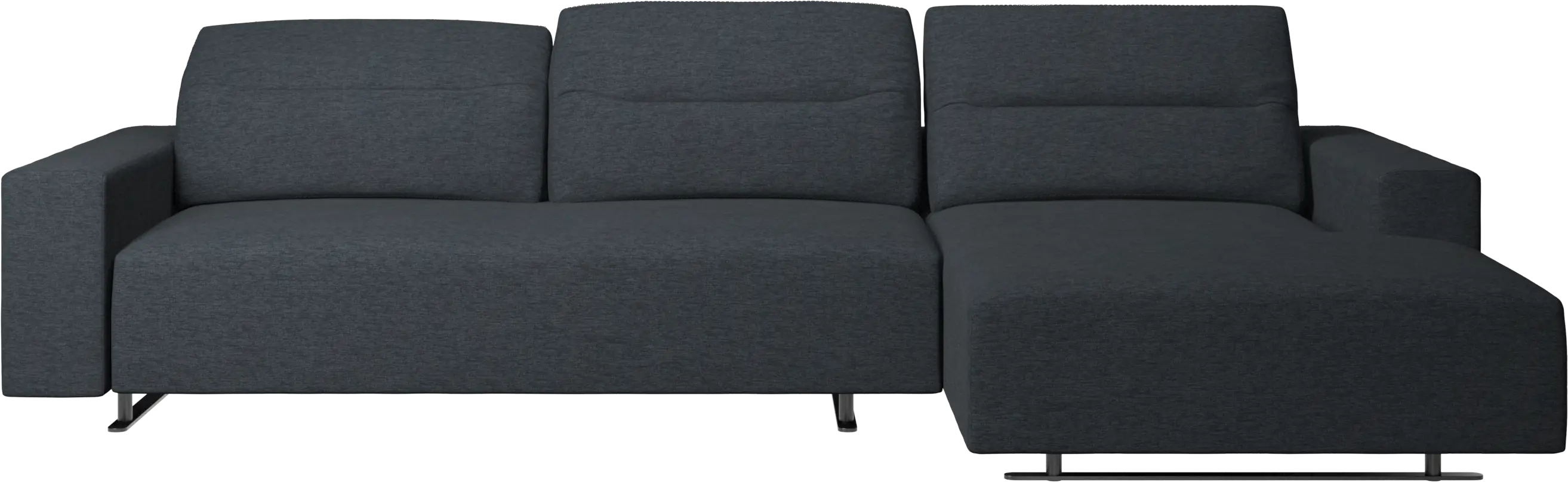 Hampton sofa with adjustable back, resting unit and storage both sides