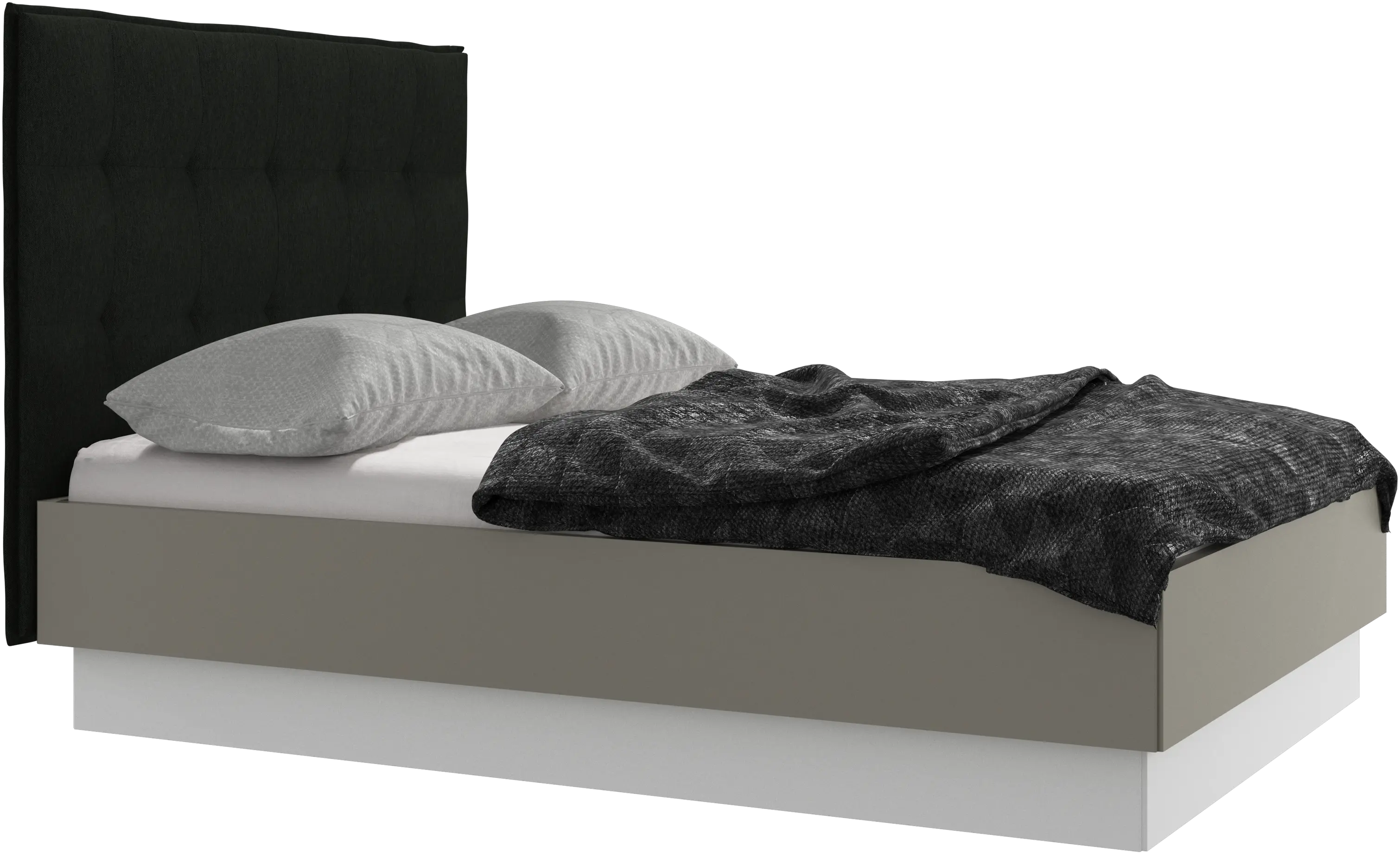 Lugano storage bed with lift-up frame and slats, excl. mattress