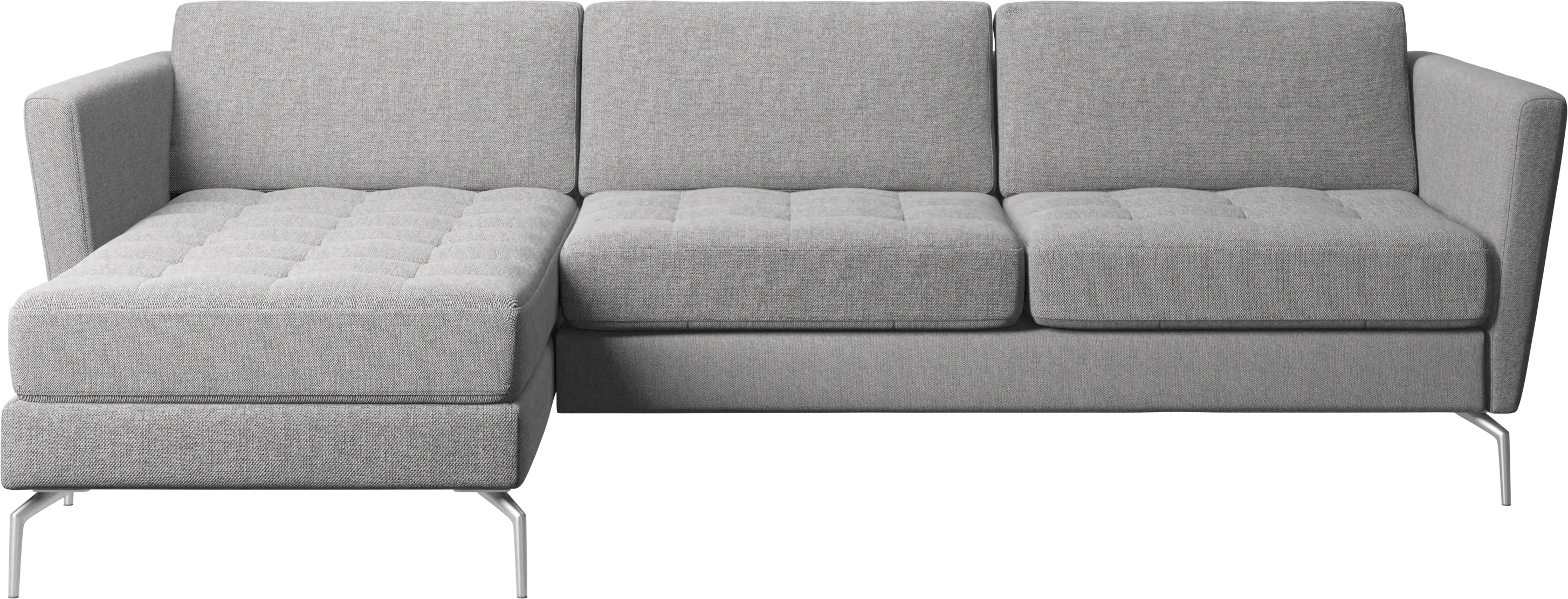 Osaka sofa with resting unit, tufted seat