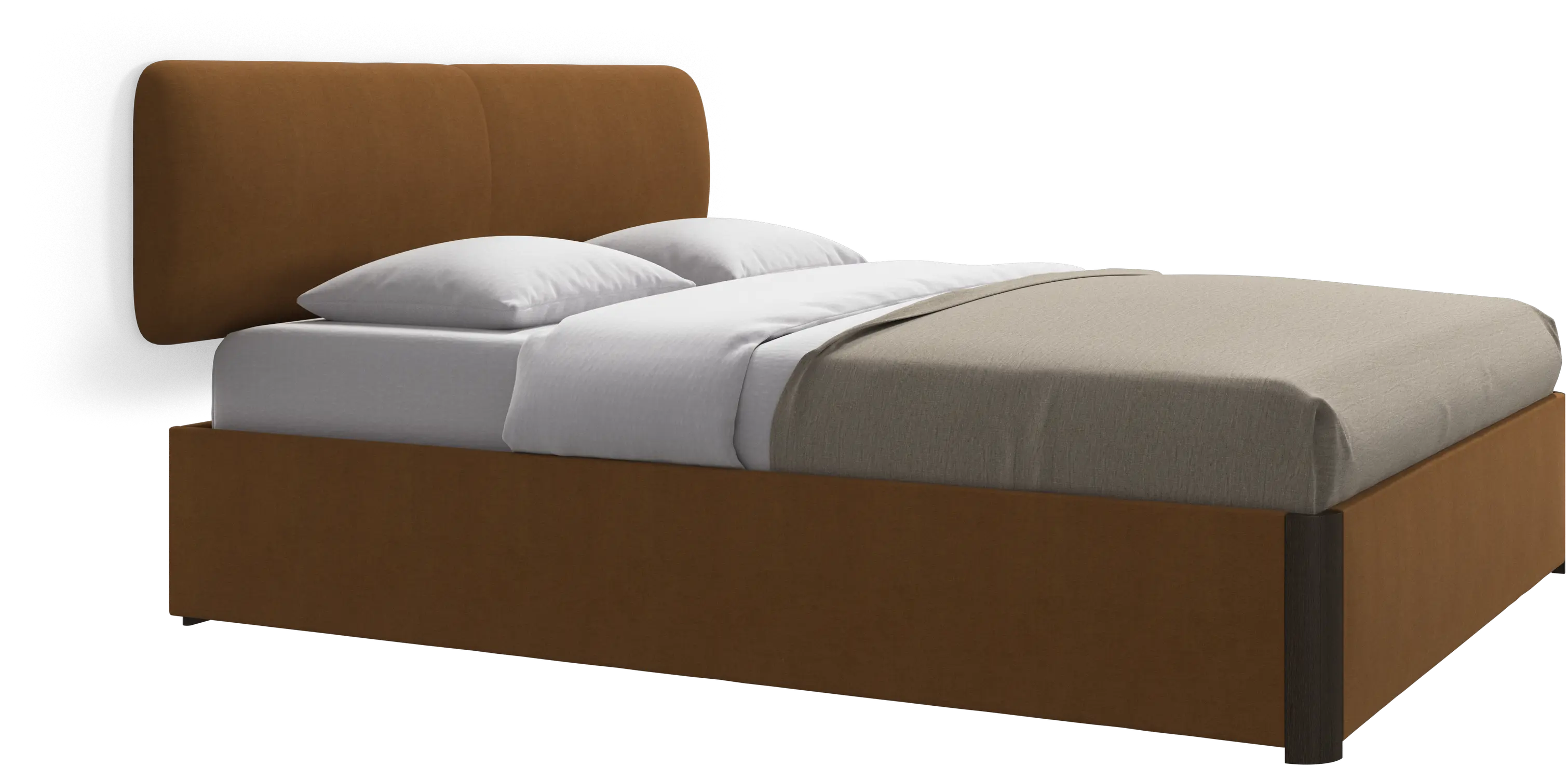 Element bed, wall-mounted headboard, with slats, excl. mattress