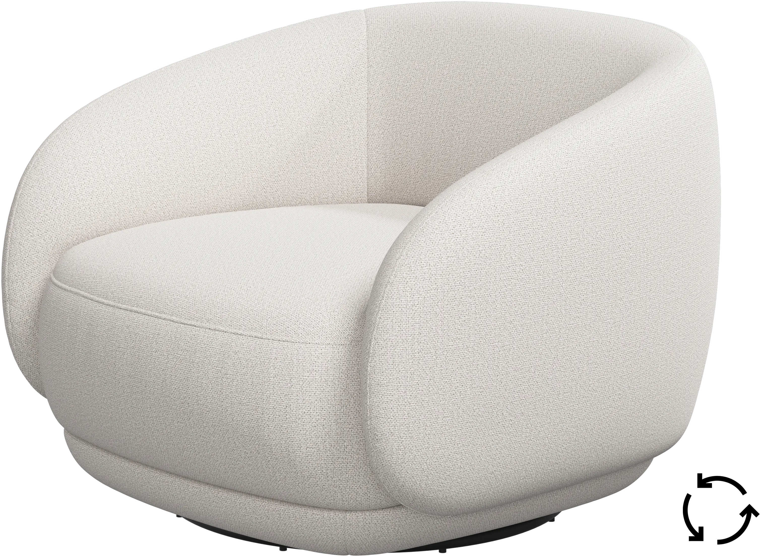 Bolzano armchair with swivel function