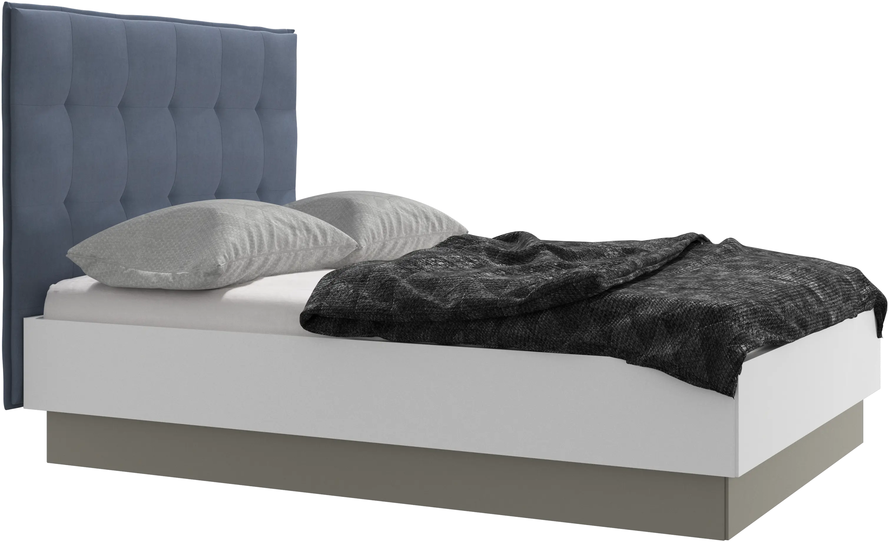 Lugano storage bed with lift-up frame and slats, excl. mattress