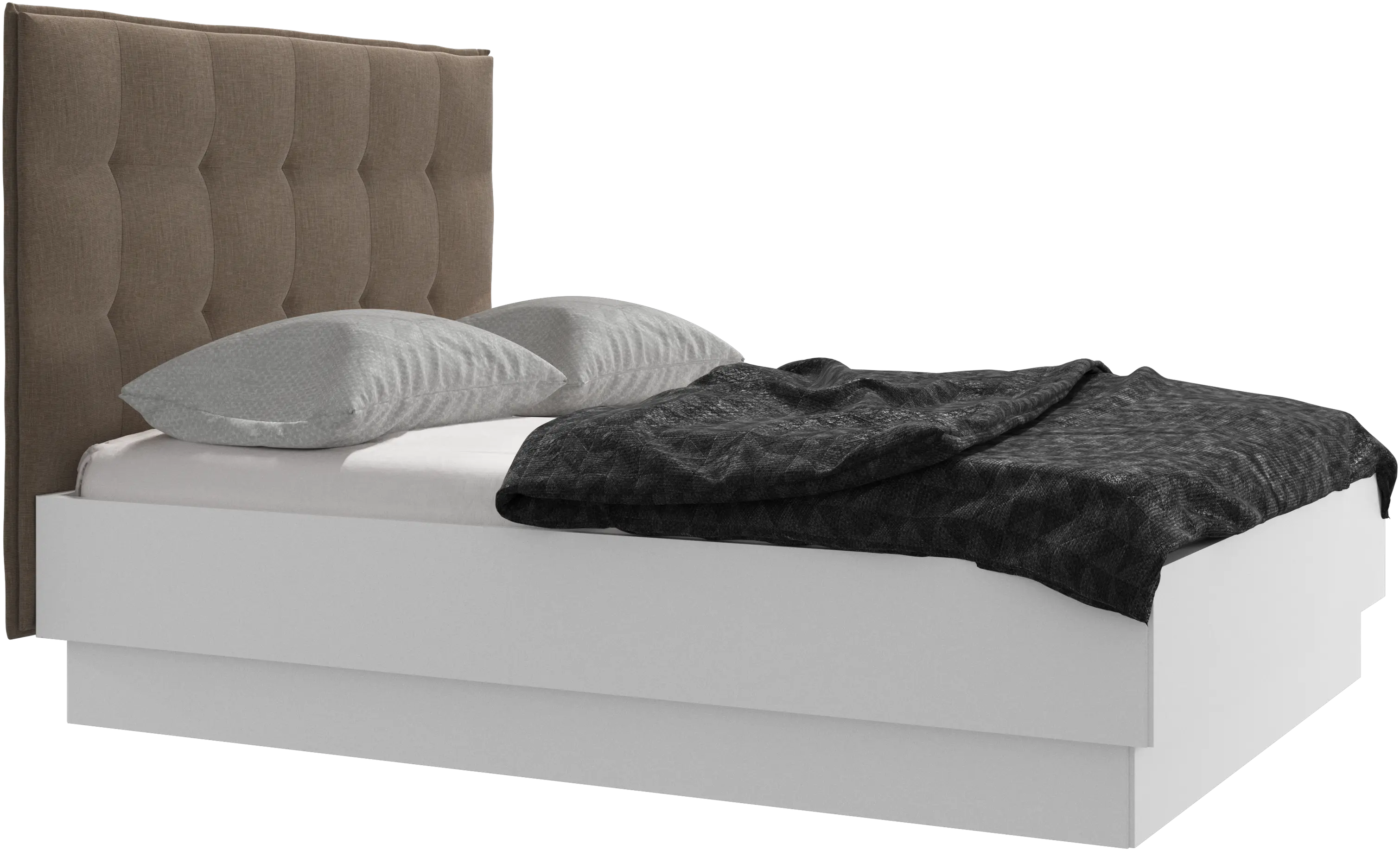 Lugano storage bed with lift-up frame and slats, excl. mattress