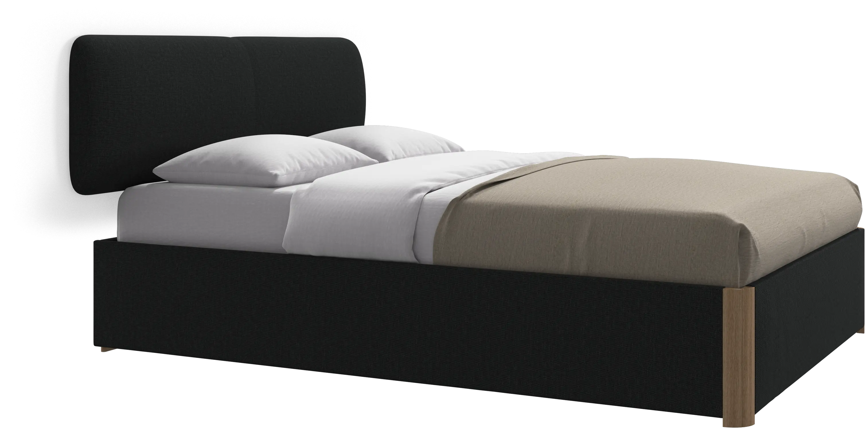 Element bed, wall-mounted headboard, with slats, excl. mattress