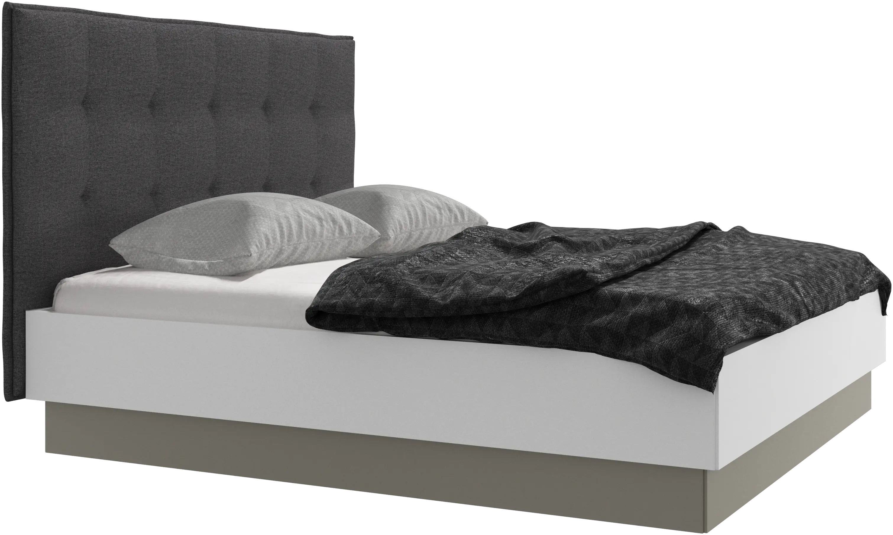 Lugano storage bed with lift-up frame and slats, excl. mattress