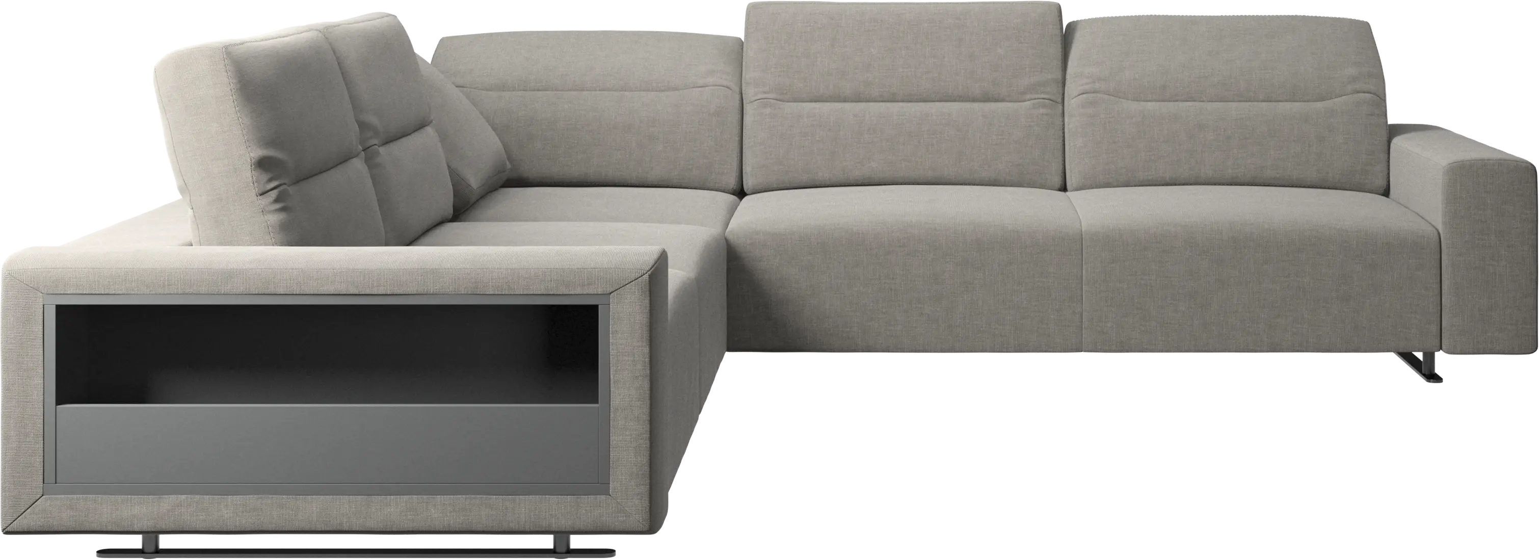 Canapé d'angle Hampton avec dossier ajustable et espace de rangement
