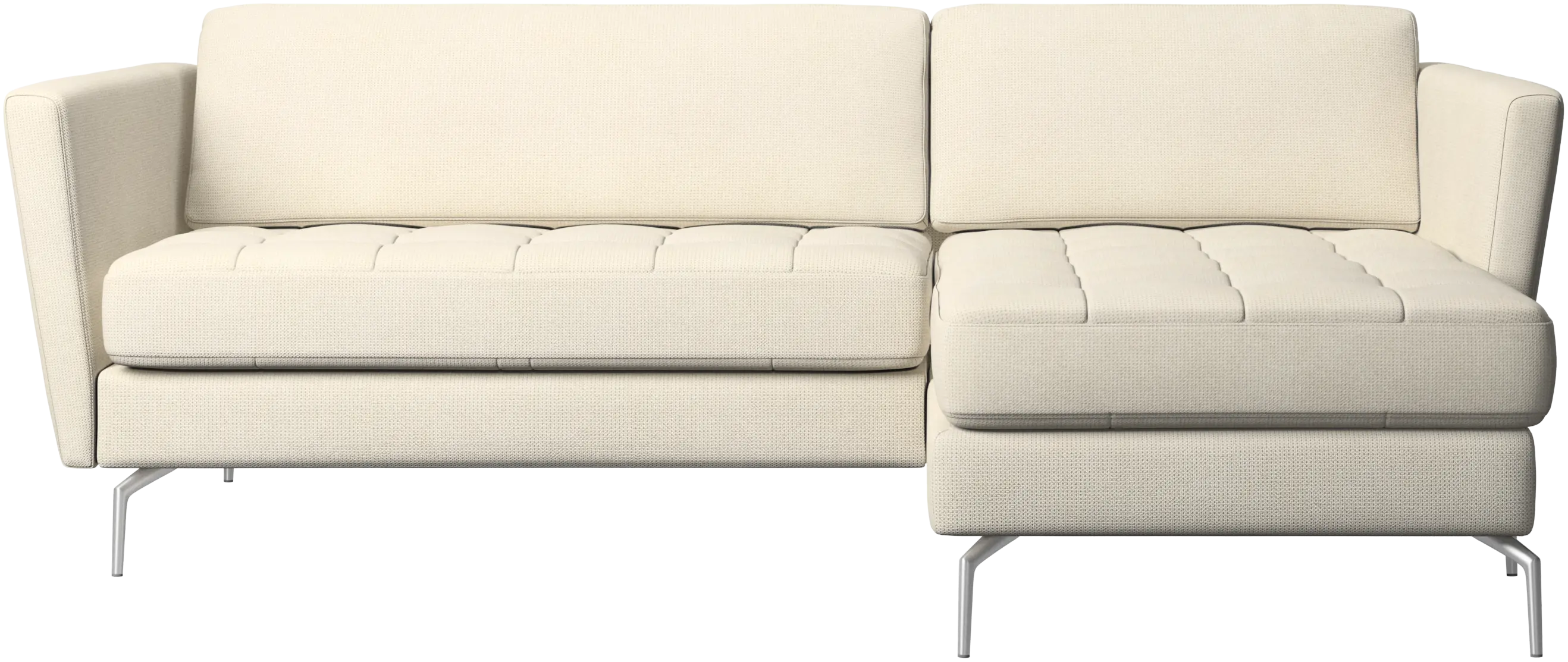 Osaka sofa with resting unit, tufted seat