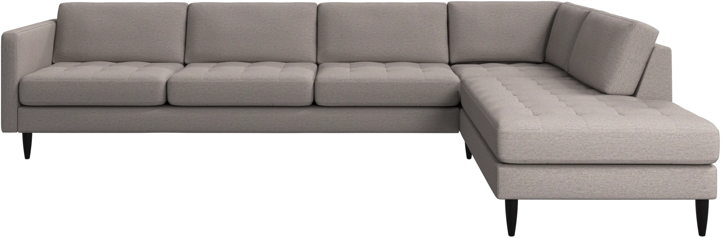 Osaka corner sofa with lounging unit, tufted seat