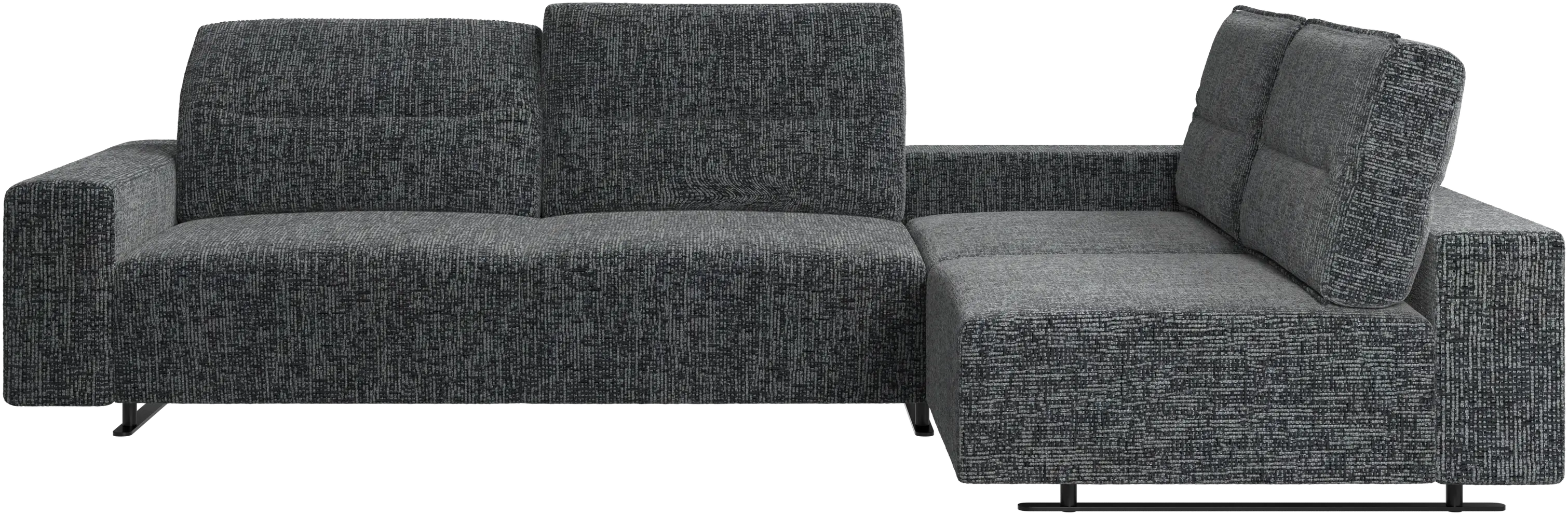 Hampton corner sofa with adjustable back and storage on left side