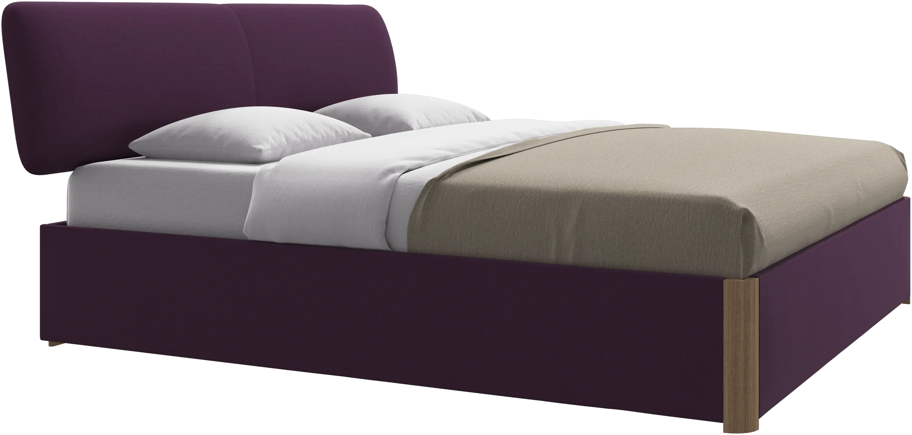 Element Bett, kopfteil bettmontiert, mit Lattenrost, exkl. Matratze