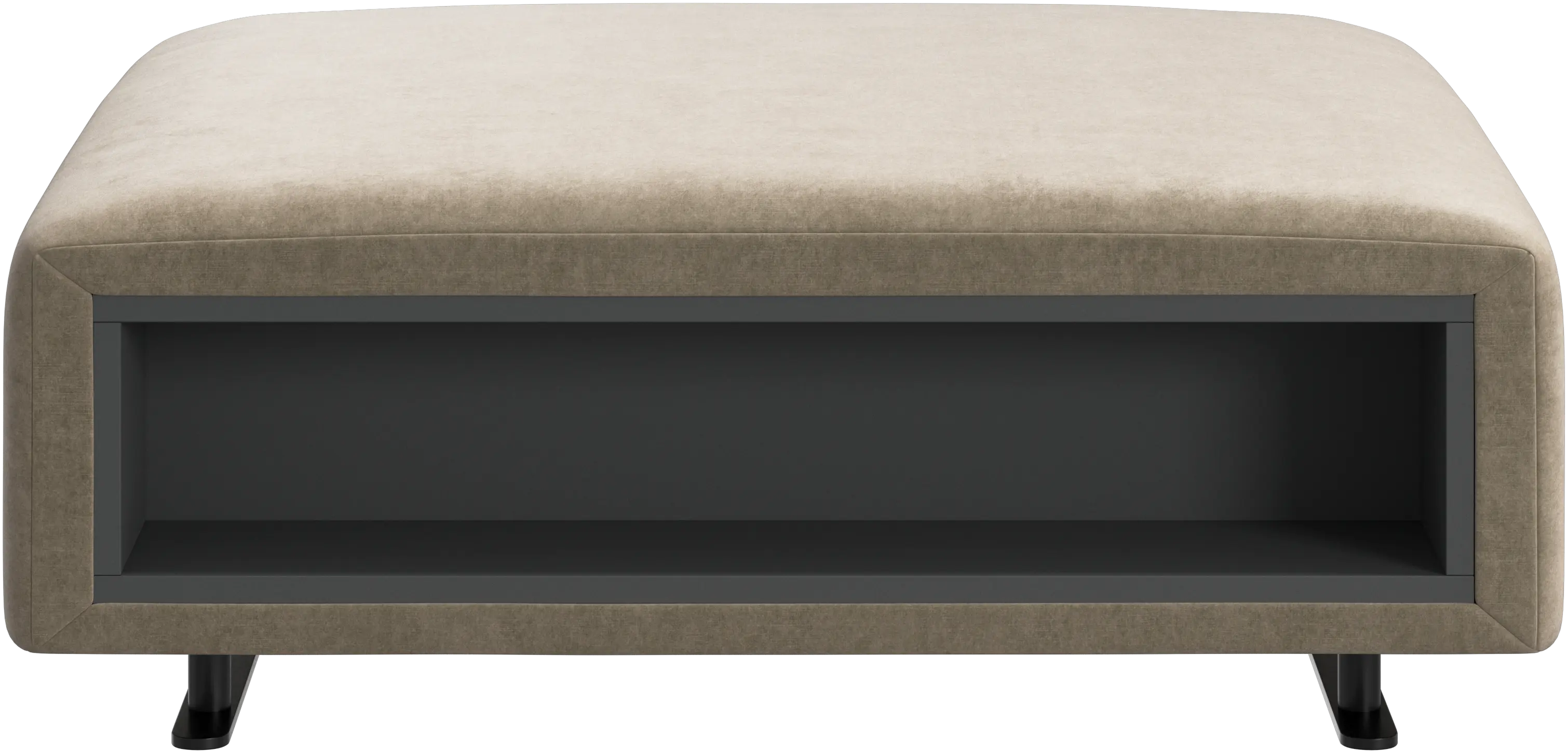 Hampton footstool with storage left and right sides