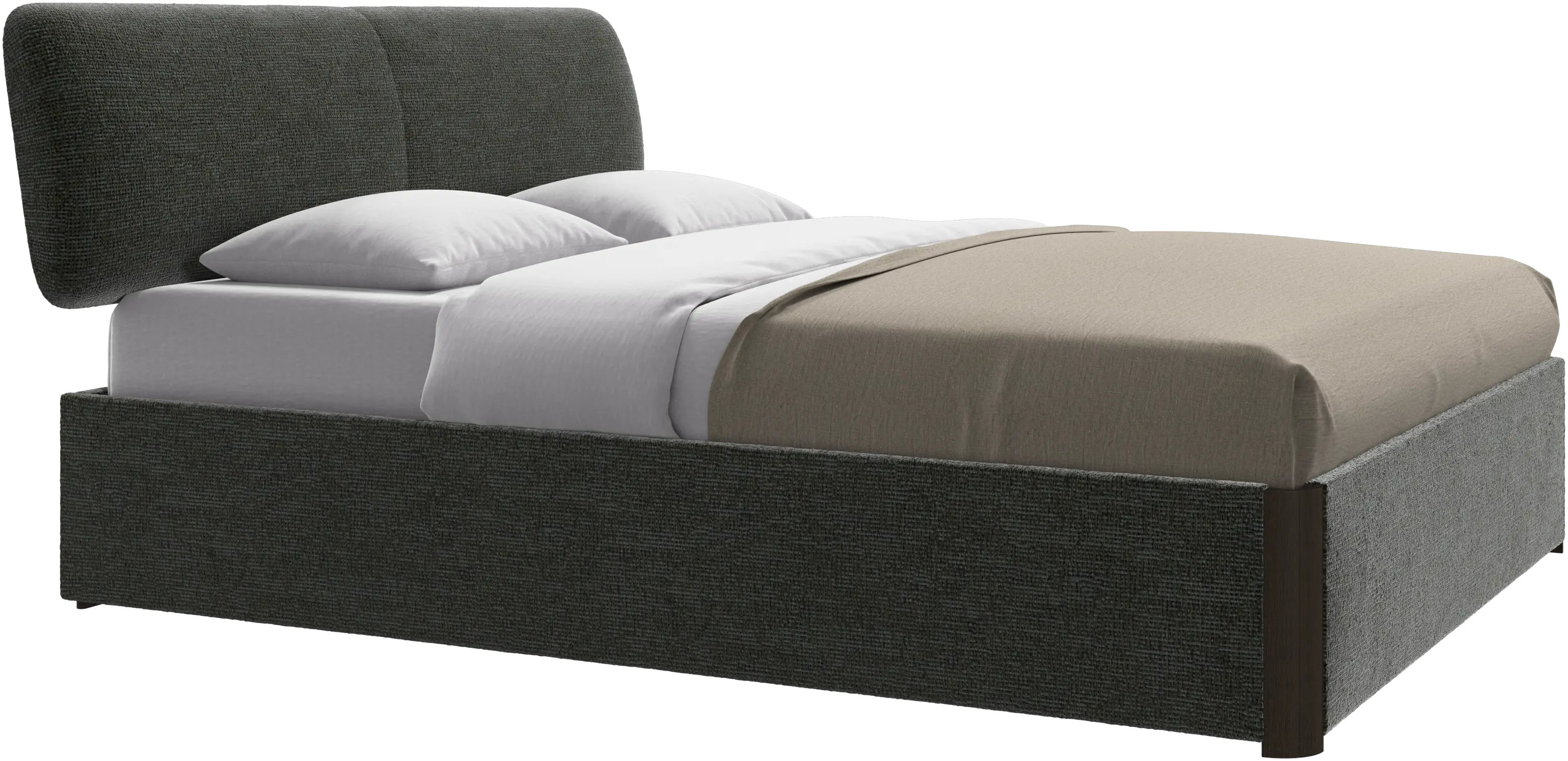 Element seng, sengmontert hodegavl, med lameller og oppbevaringsløsning, ekskl. madrass