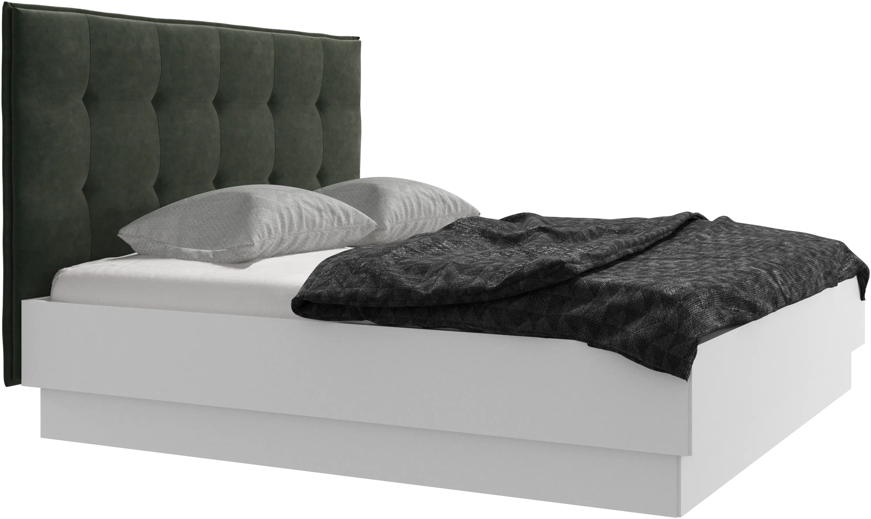 Lugano storage bed with lift-up frame and slats, excl. mattress