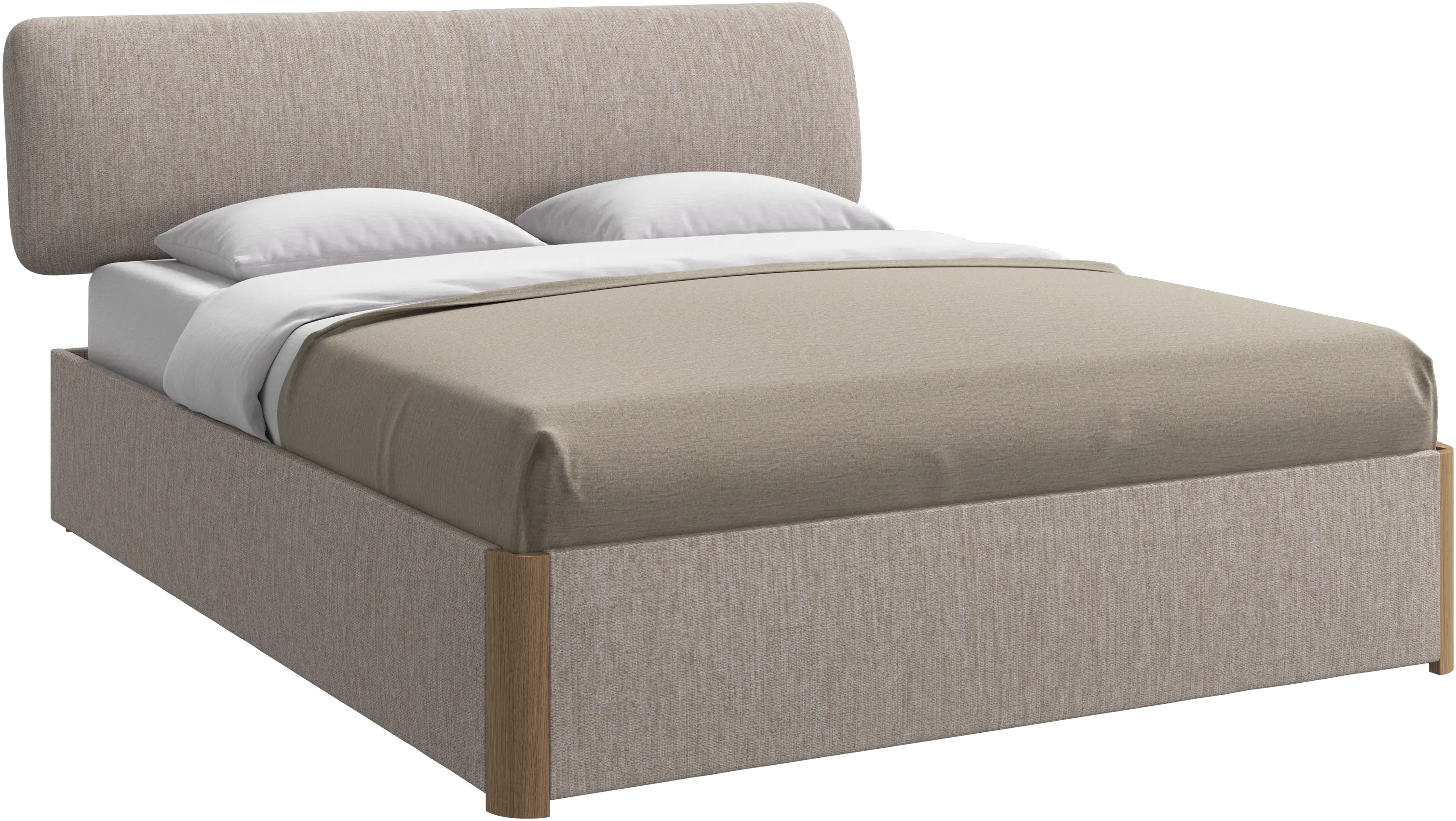 Element bed, bed-mounted headboard, with slats, excl. mattress