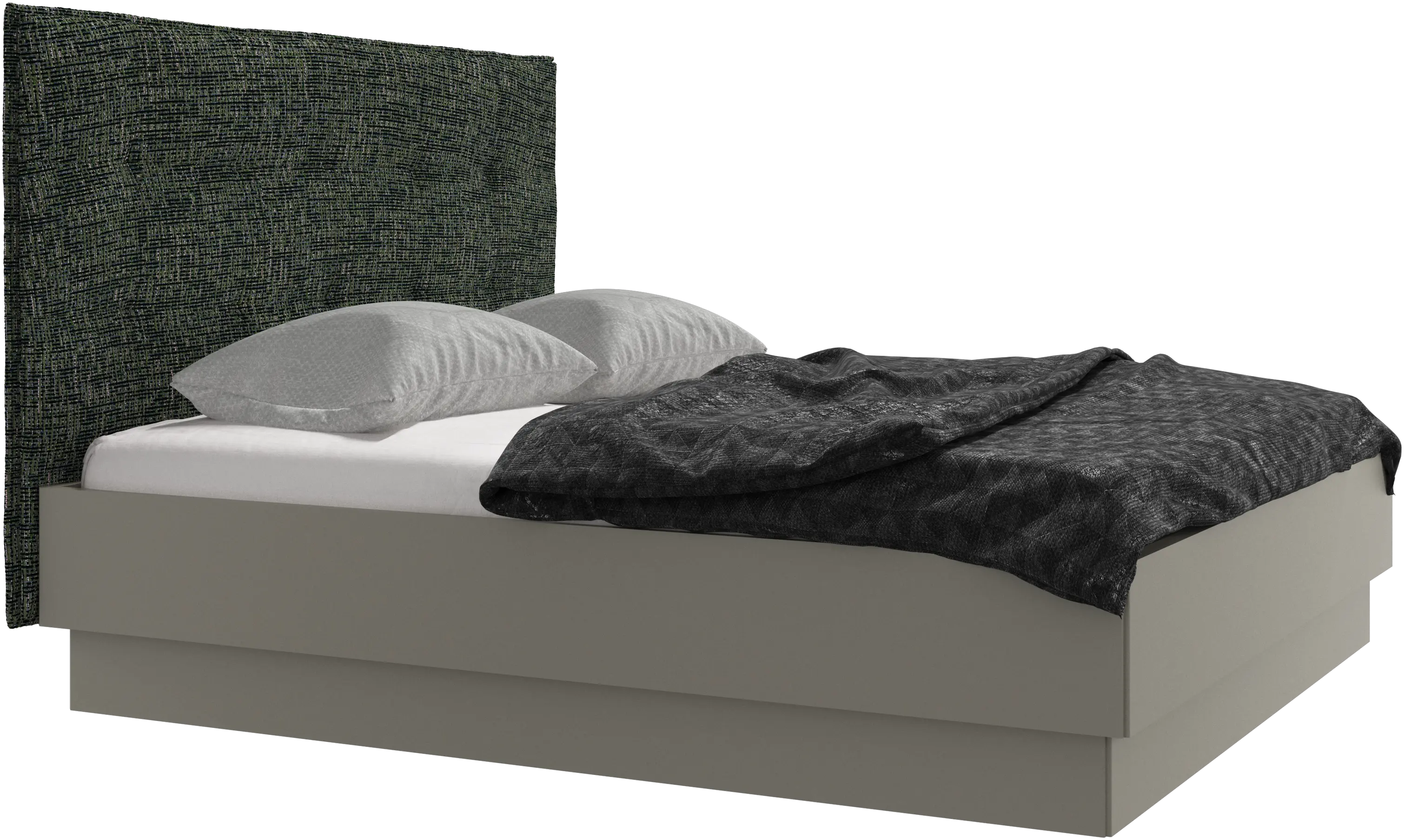 Lugano storage bed with lift-up frame and slats, excl. mattress