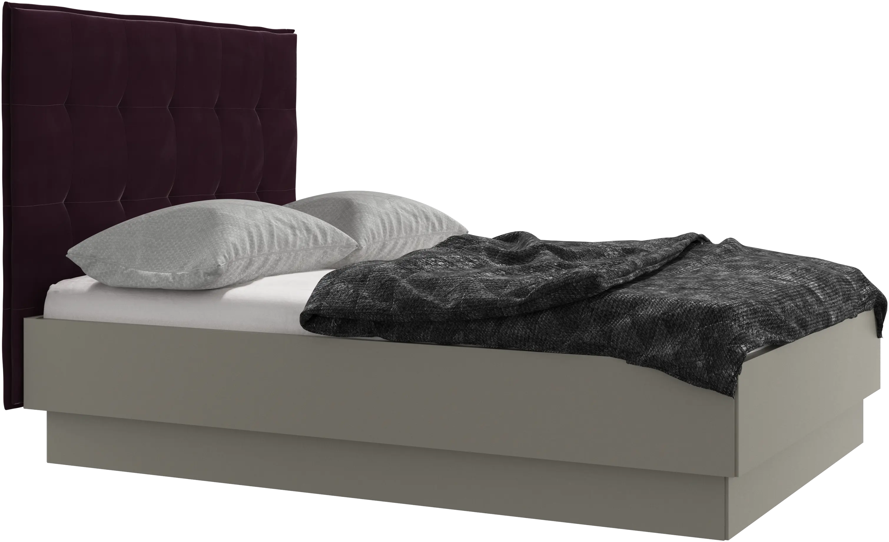 Lugano storage bed with lift-up frame and slats, excl. mattress