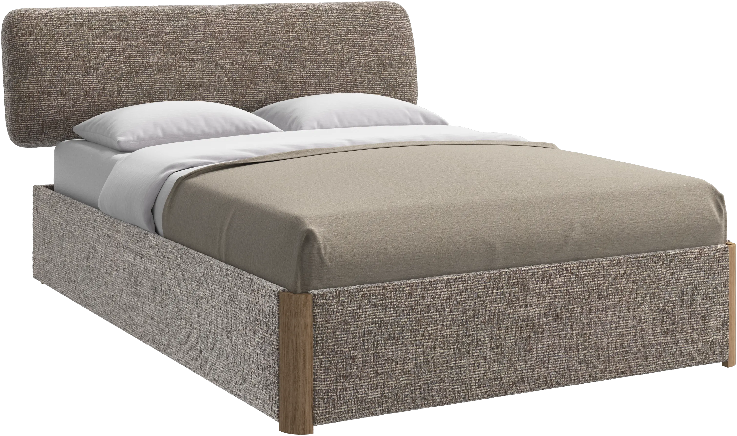 Element bed, bed-mounted headboard, with slats, excl. mattress