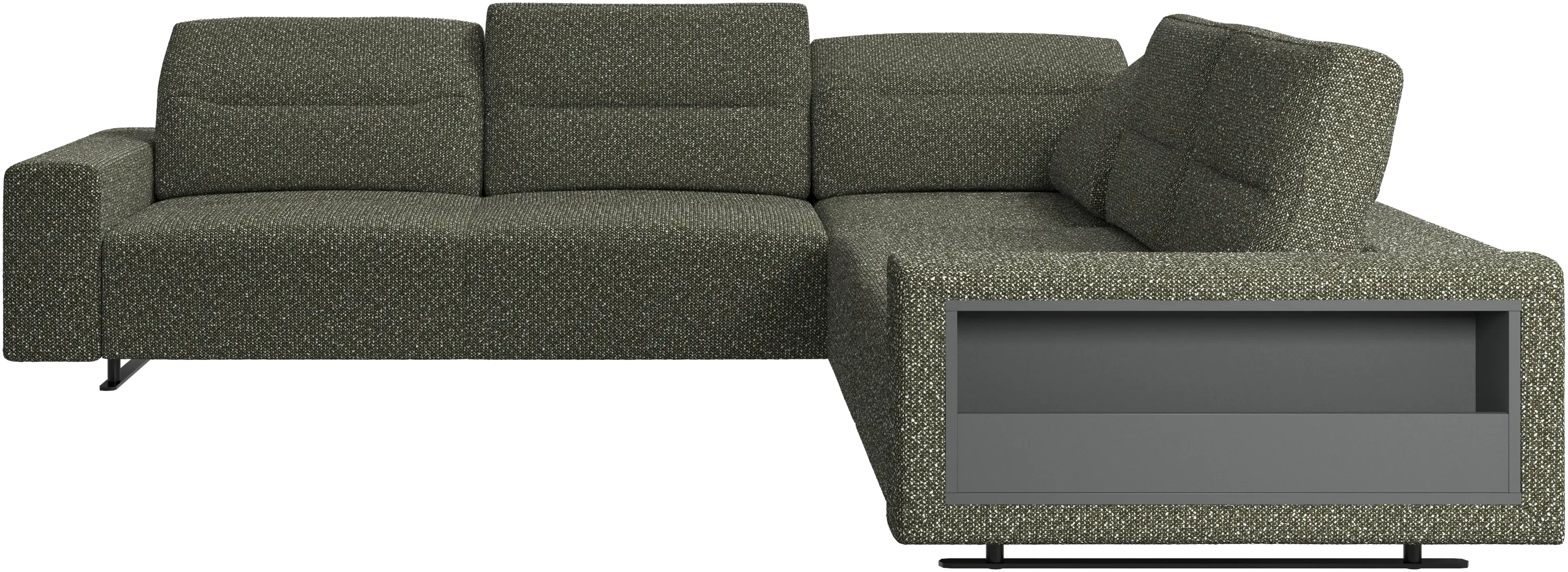 Hampton corner sofa with adjustable back and storage