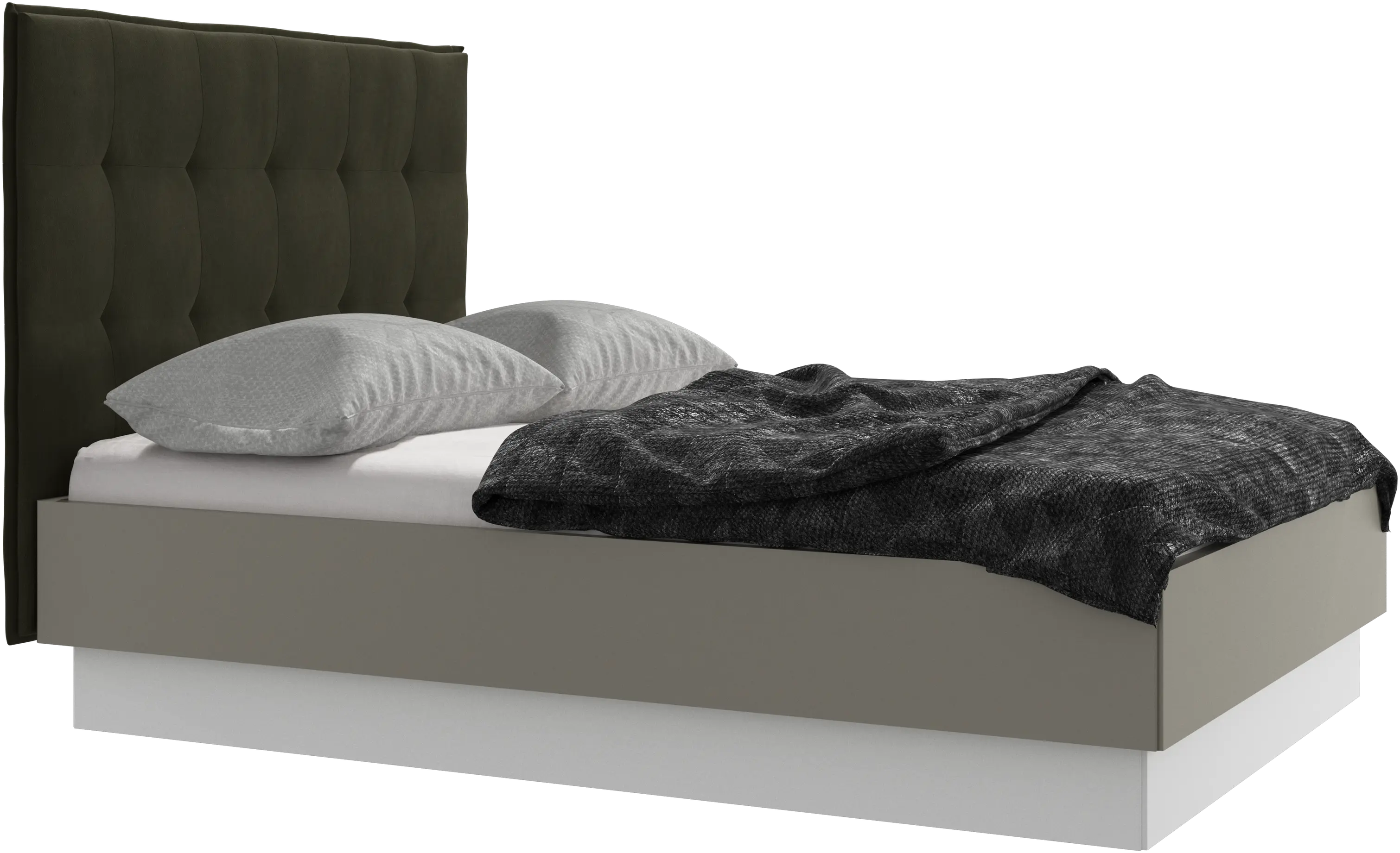 Lugano storage bed with lift-up frame and slats, excl. mattress
