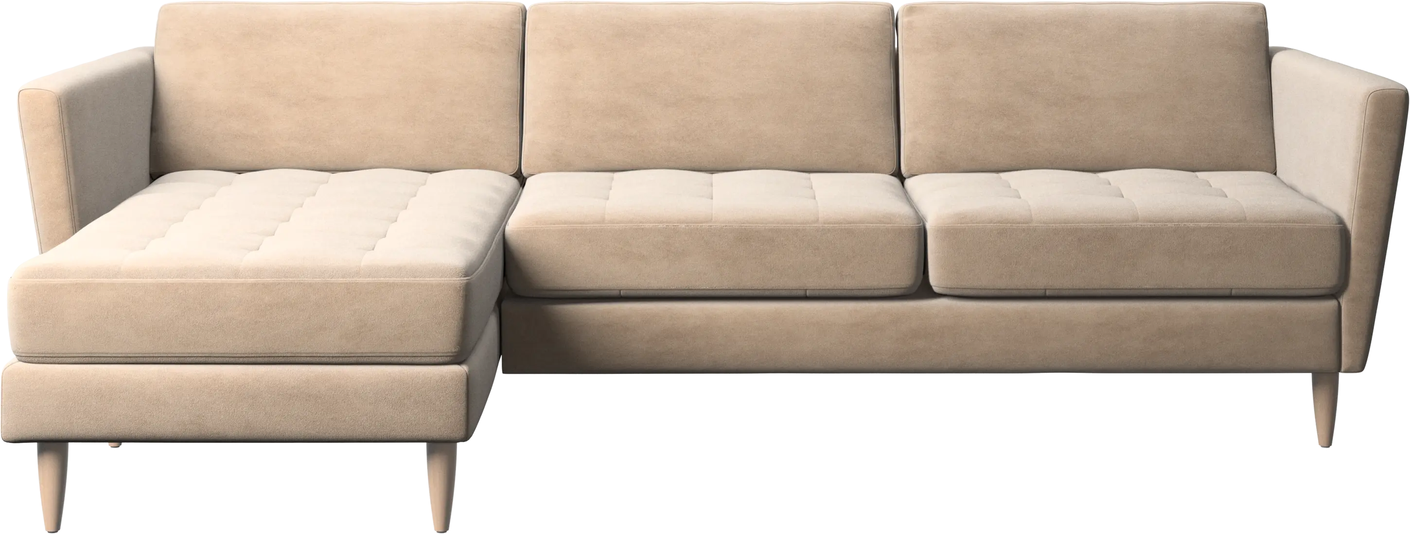 Osaka sofa with resting unit, tufted seat