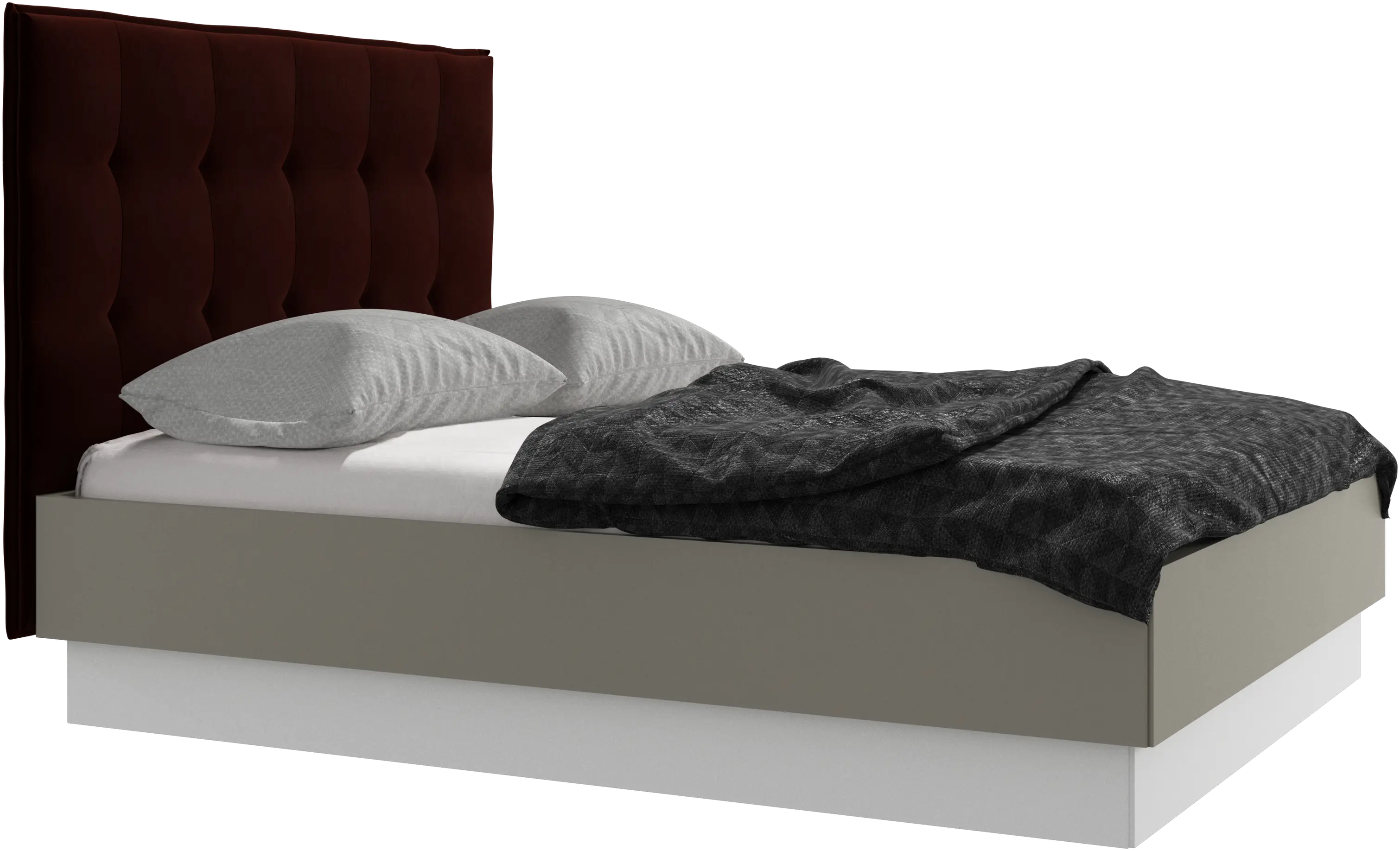 Lugano storage bed with lift-up frame and slats, excl. mattress