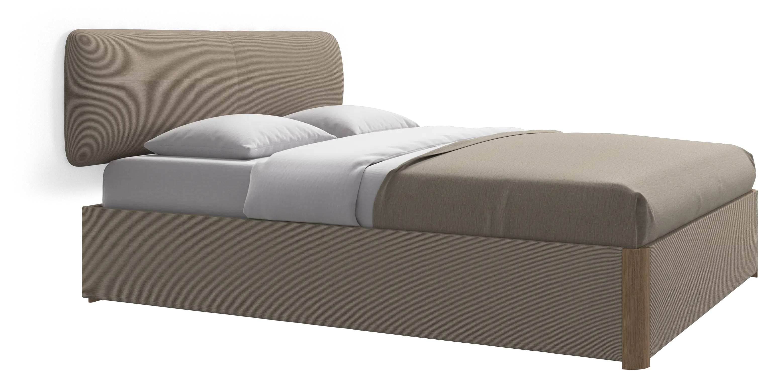 Element bed, wall-mounted headboard, with slats, excl. mattress
