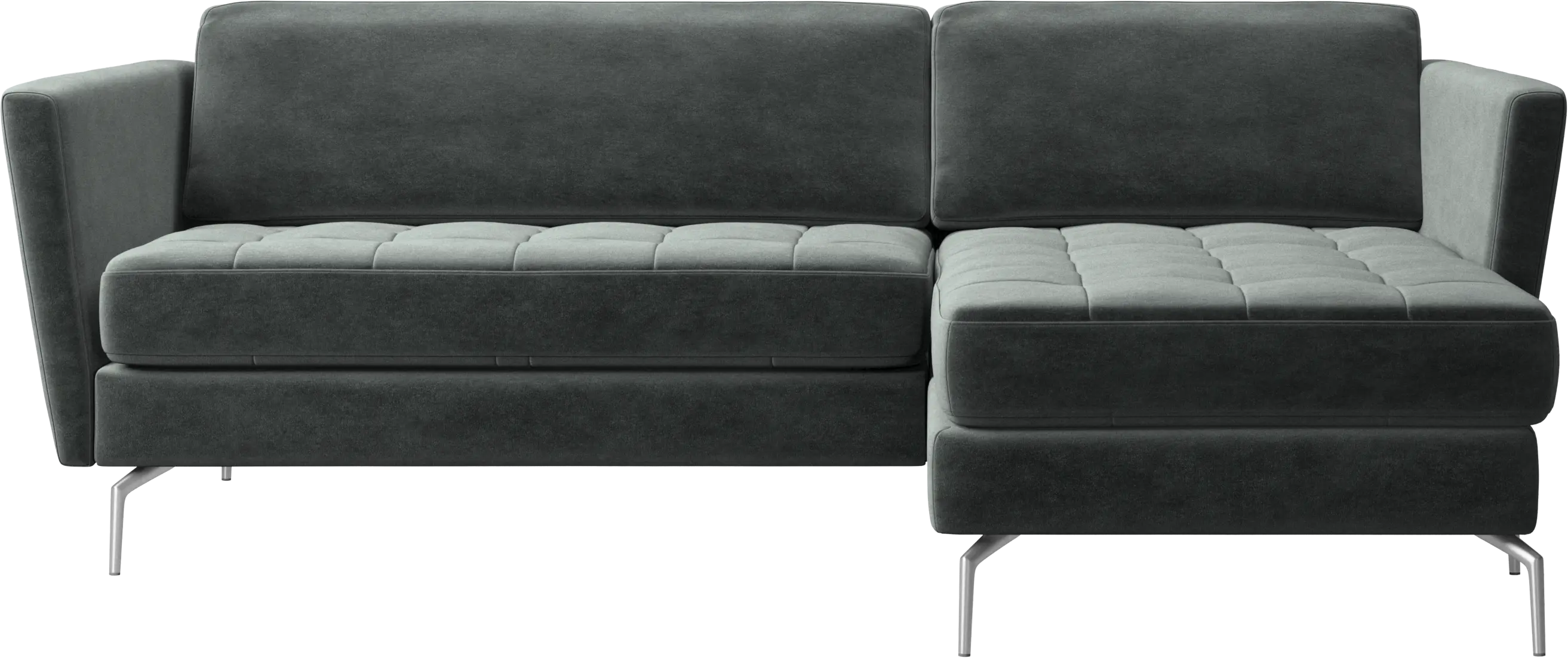 Osaka sofa with resting unit, tufted seat