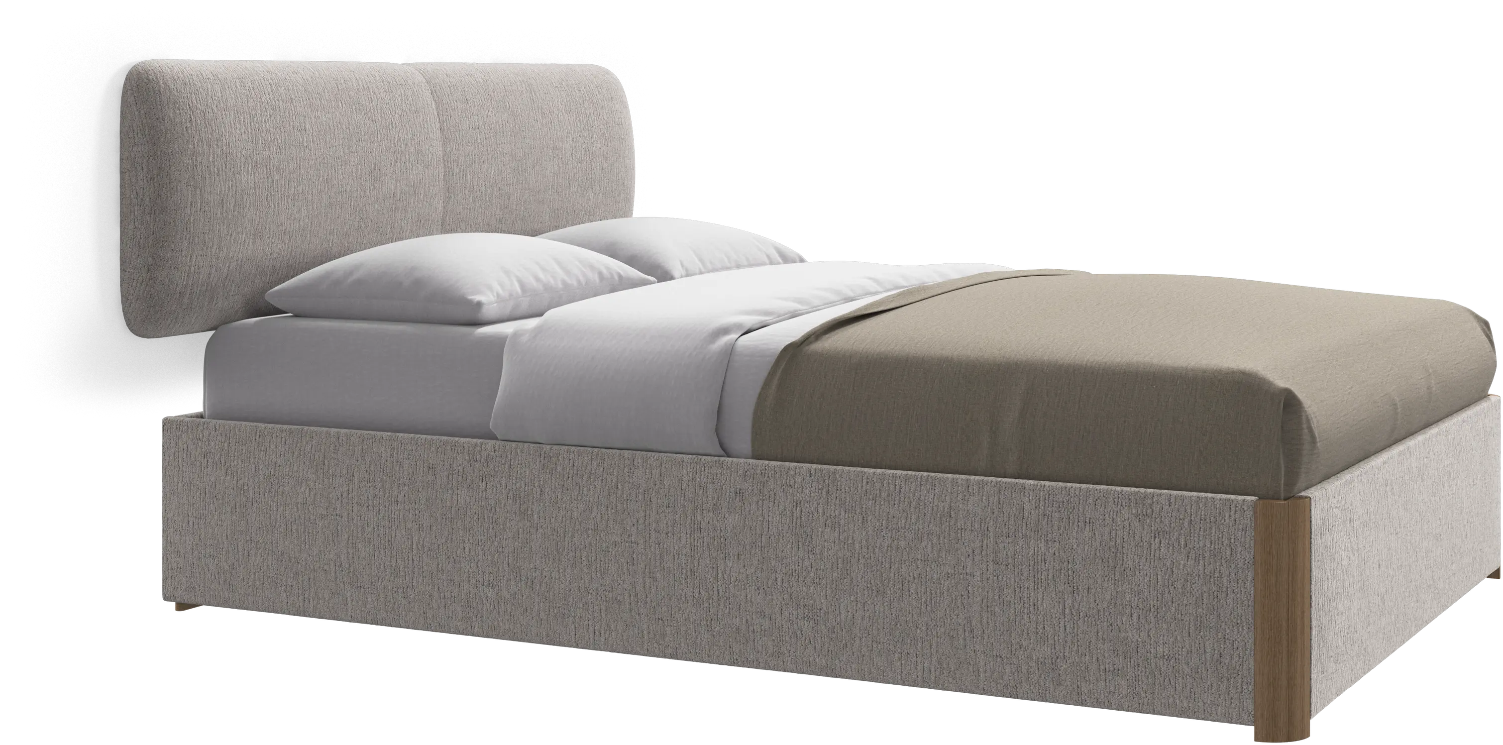 Element bed, wall-mounted headboard, with slats, excl. mattress