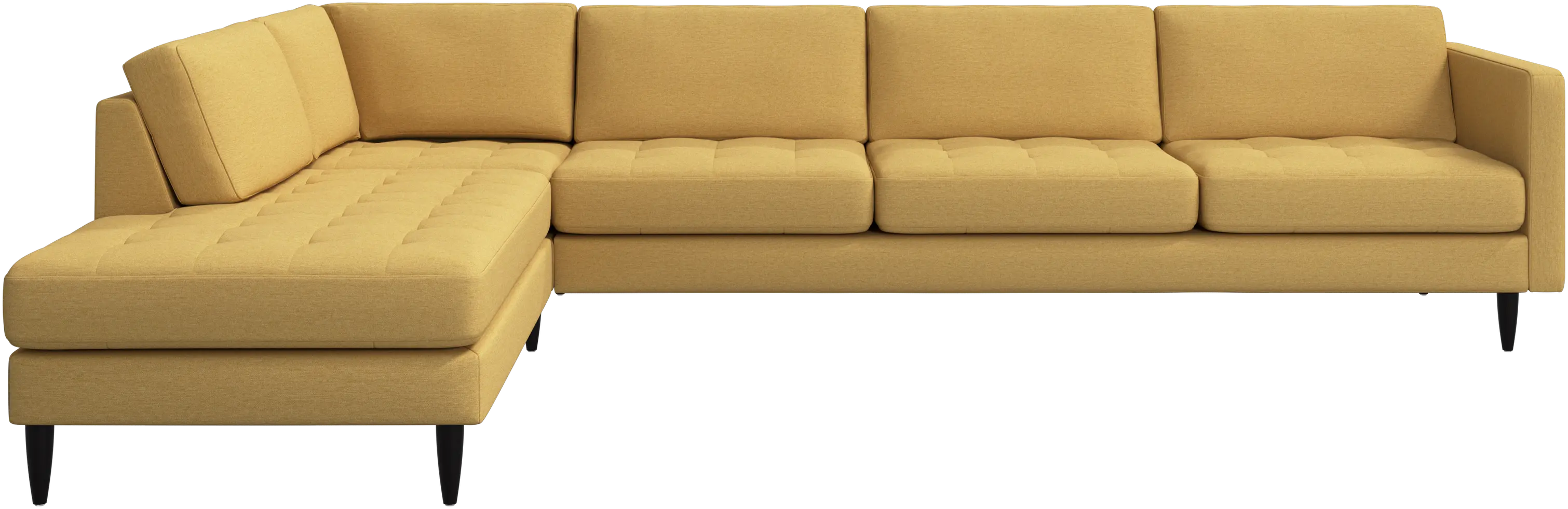 Canapé d'angle Osaka avec chaise longue, assise capitonnée