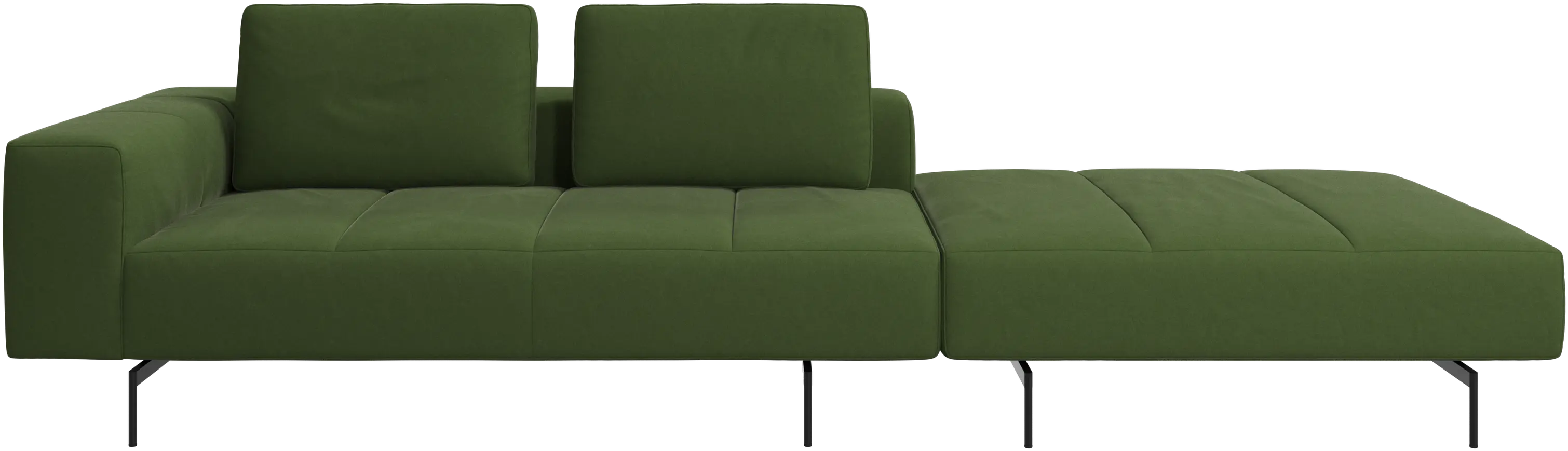 Amsterdam sofa with footstool on right side