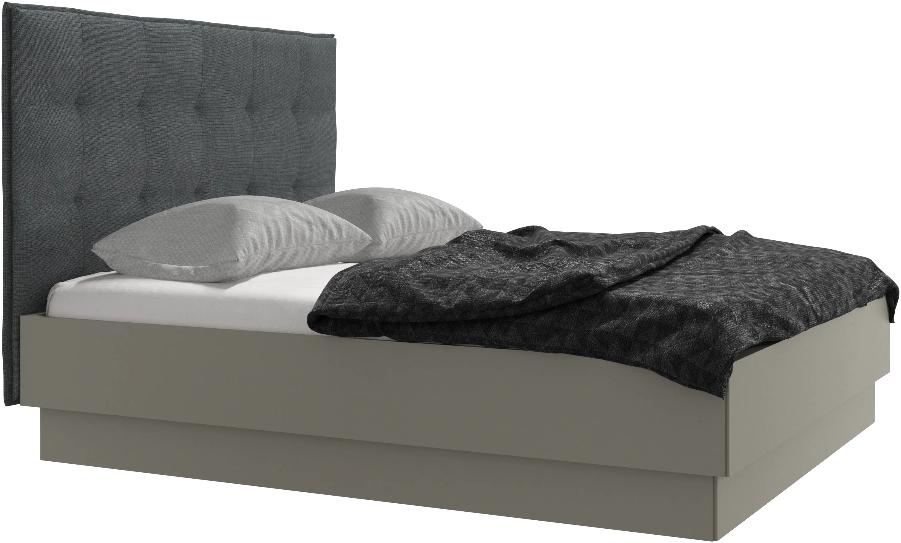 Lugano storage bed with lift-up frame and slats, excl. mattress