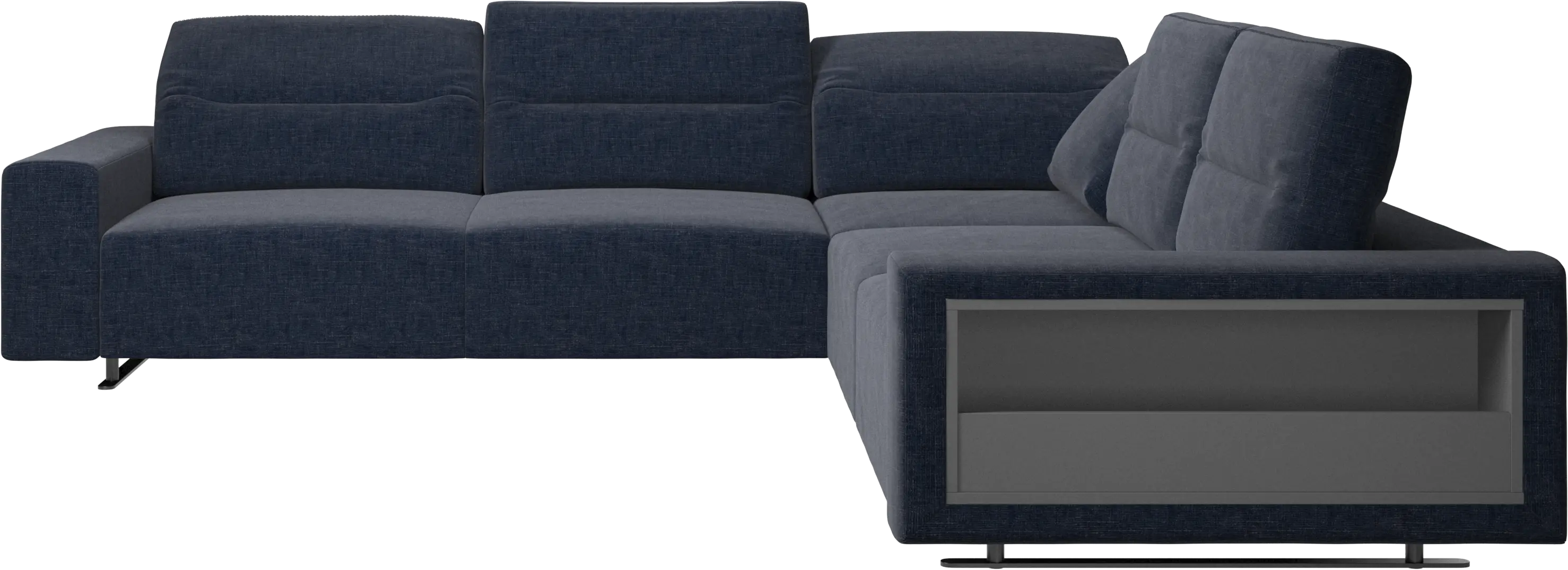 Hampton corner sofa with adjustable back and storage