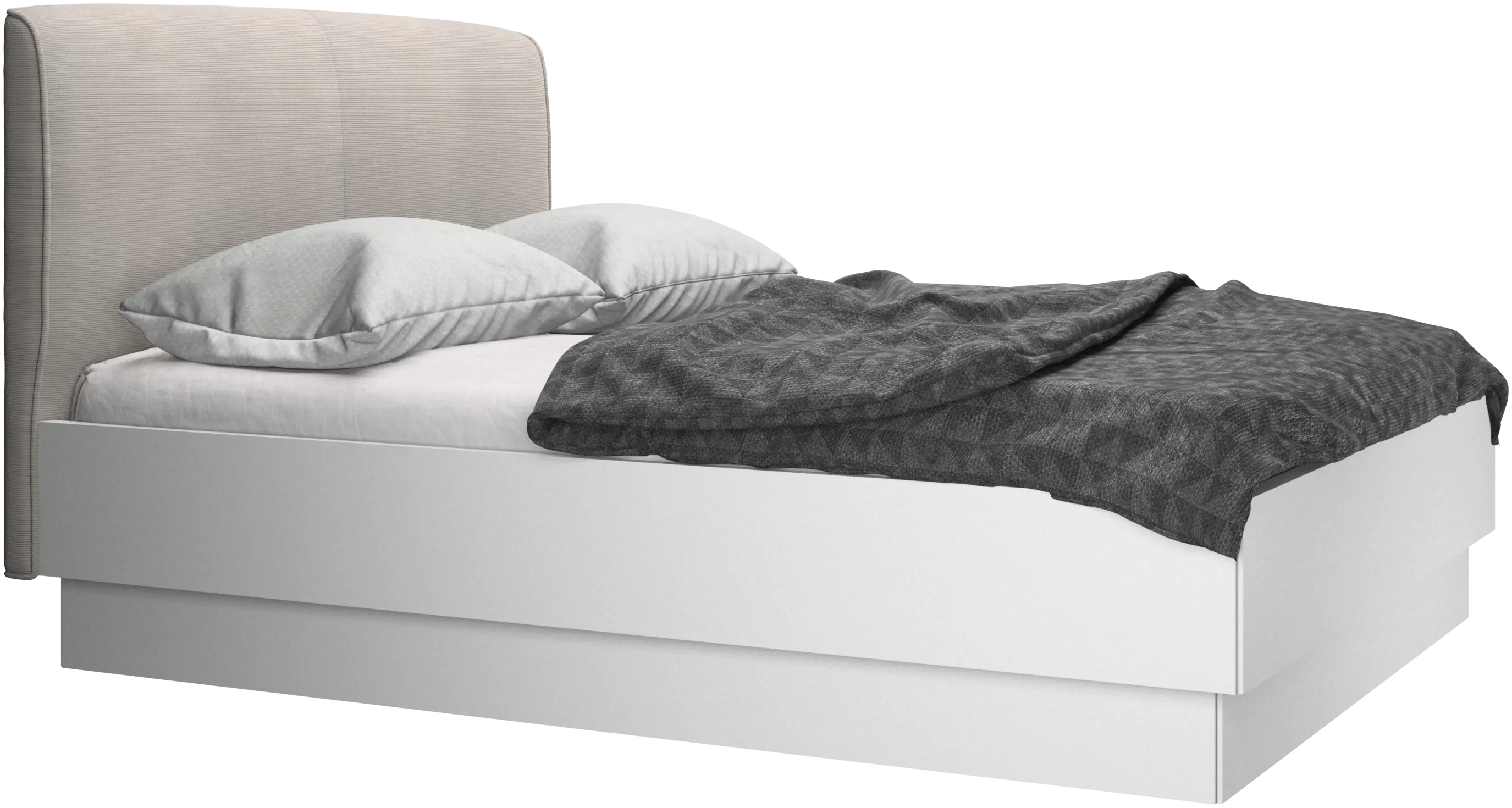 Houston, upholstered bed with storage