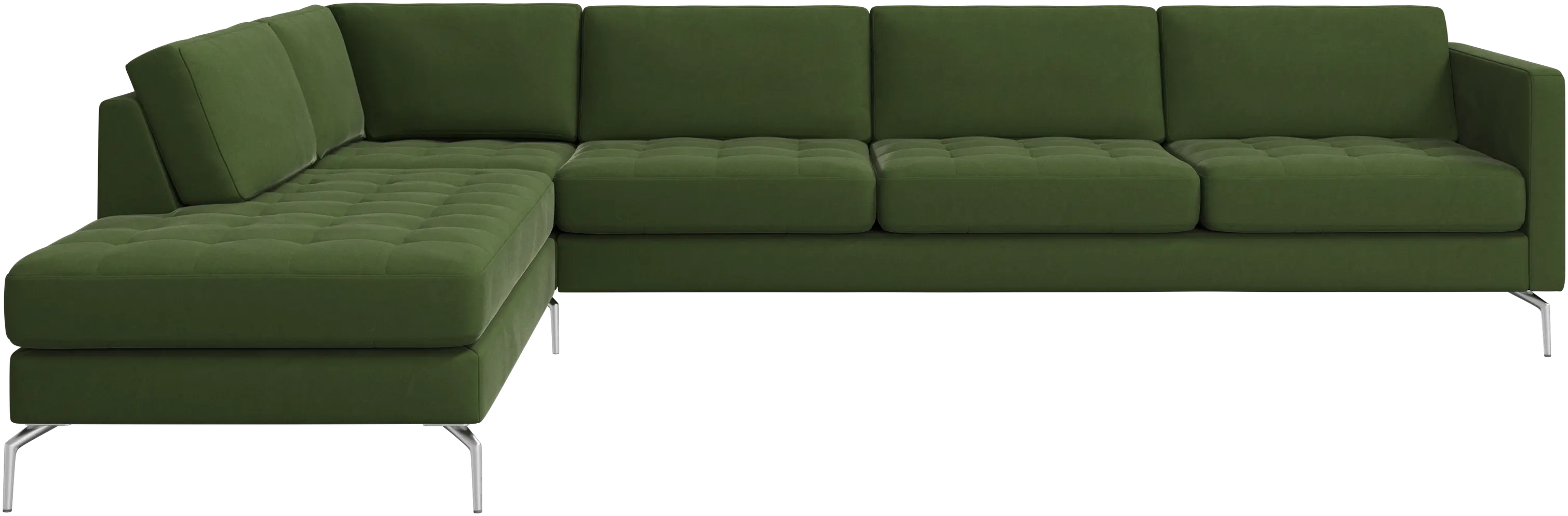 Osaka corner sofa with lounging unit, tufted seat