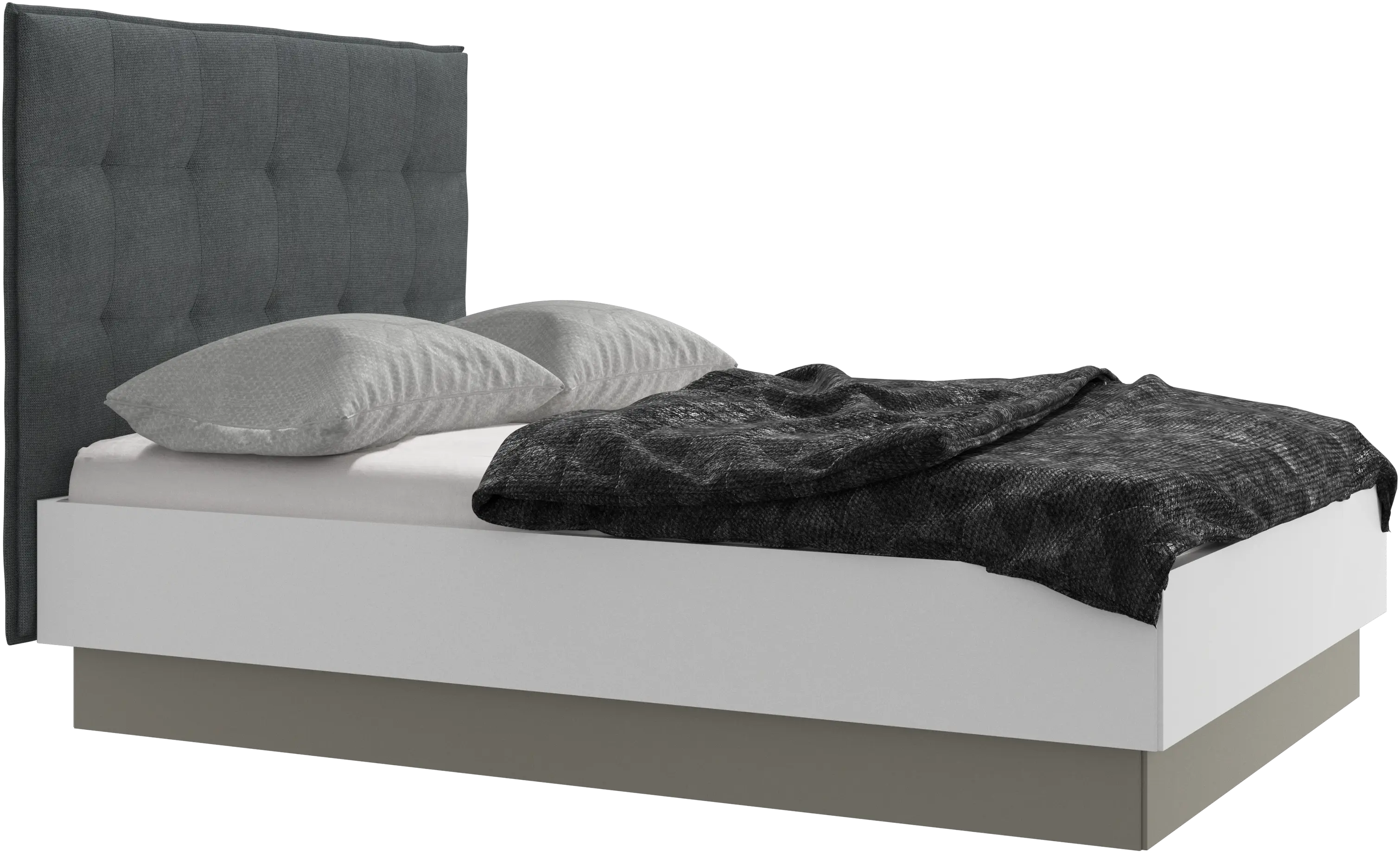 Lugano storage bed with lift-up frame and slats, excl. mattress