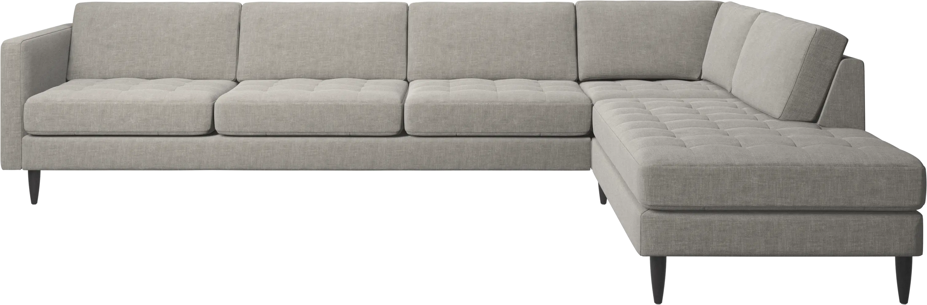 Osaka corner sofa with lounging unit, tufted seat