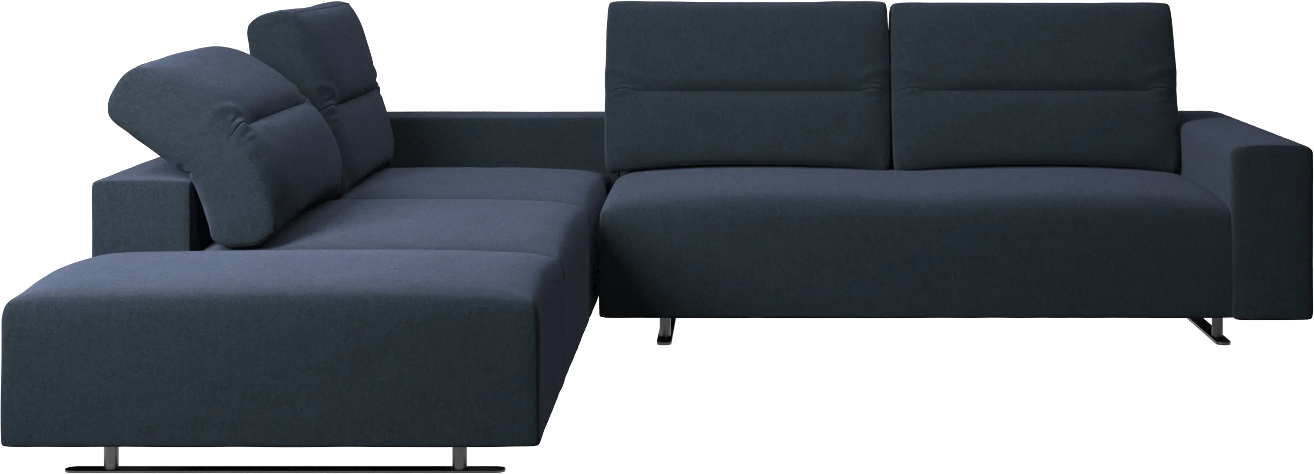 Hampton corner sofa with adjustable back and lounging unit