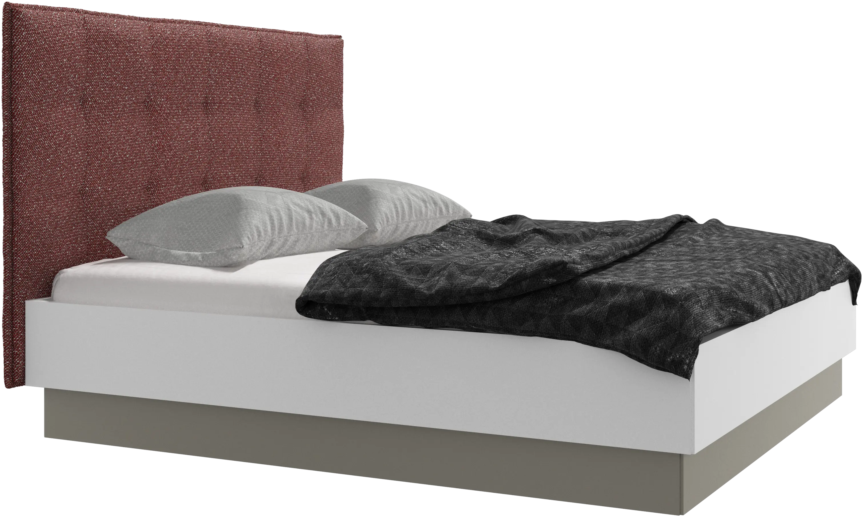 Lugano storage bed with lift-up frame and slats, excl. mattress