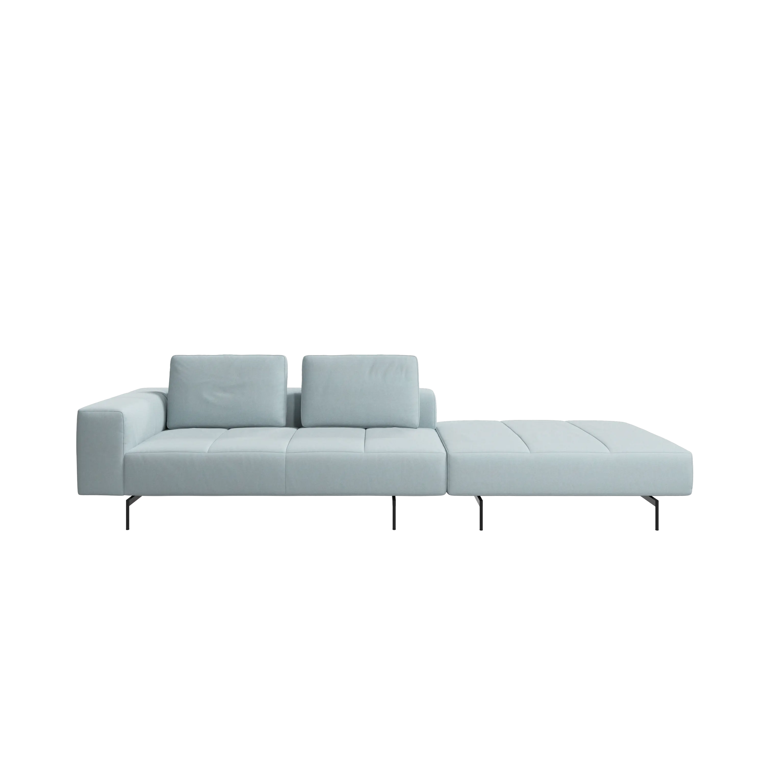 Amsterdam sofa with footstool on right side