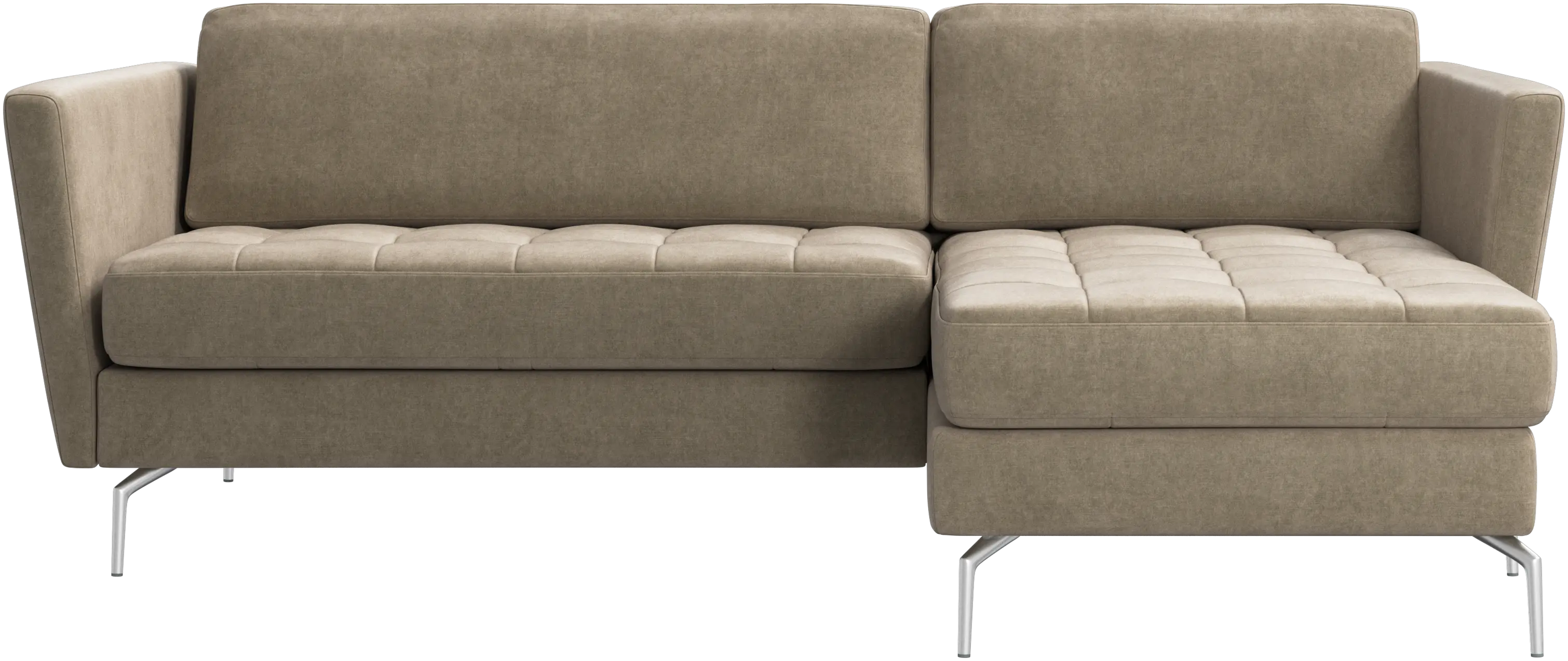 Osaka sofa with resting unit, tufted seat