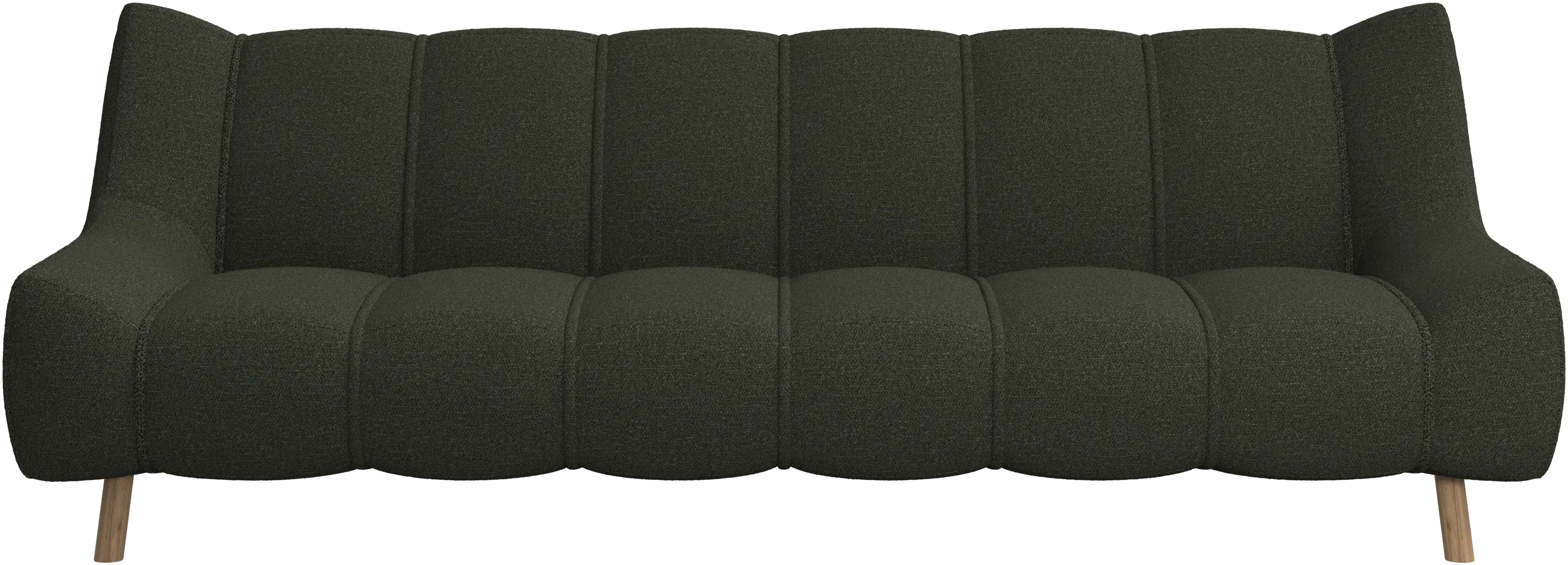 Nawabari 3 seater sofa, wooden leg