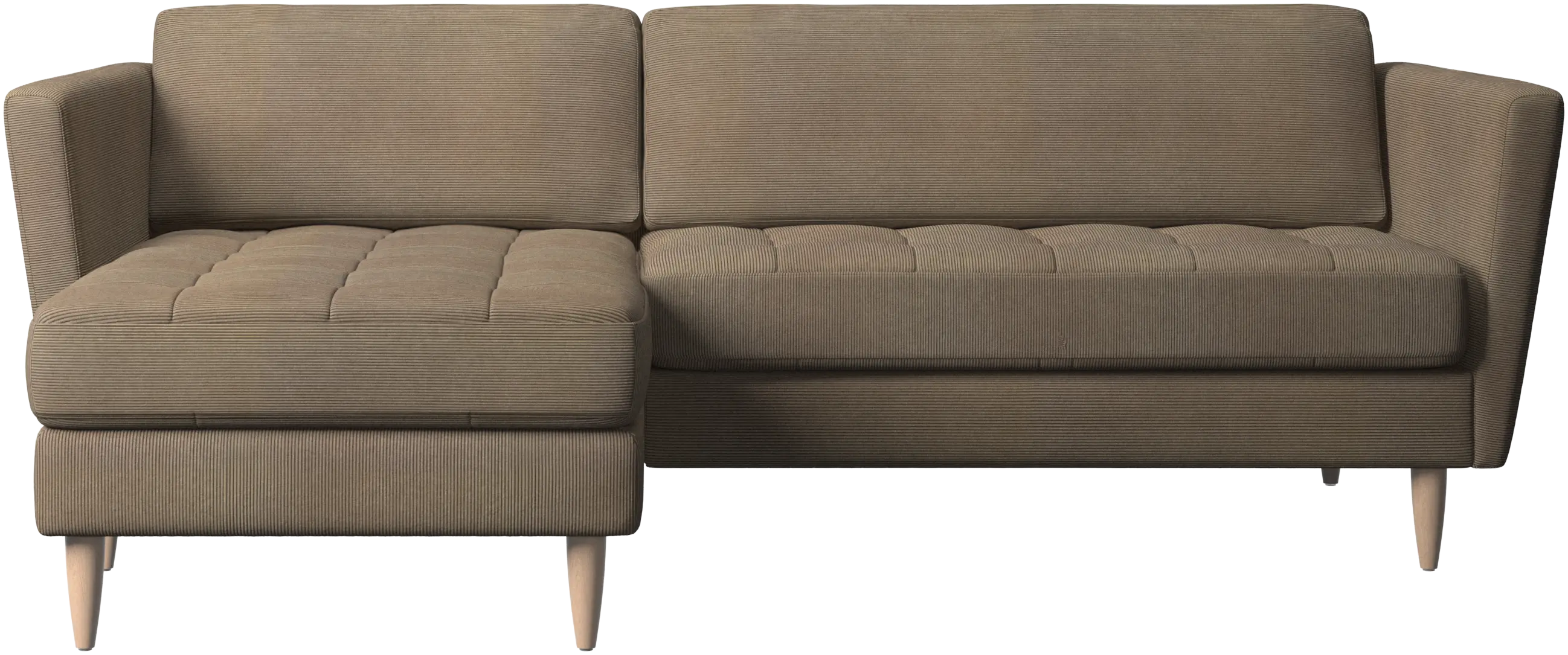 Osaka sofa with resting unit, tufted seat